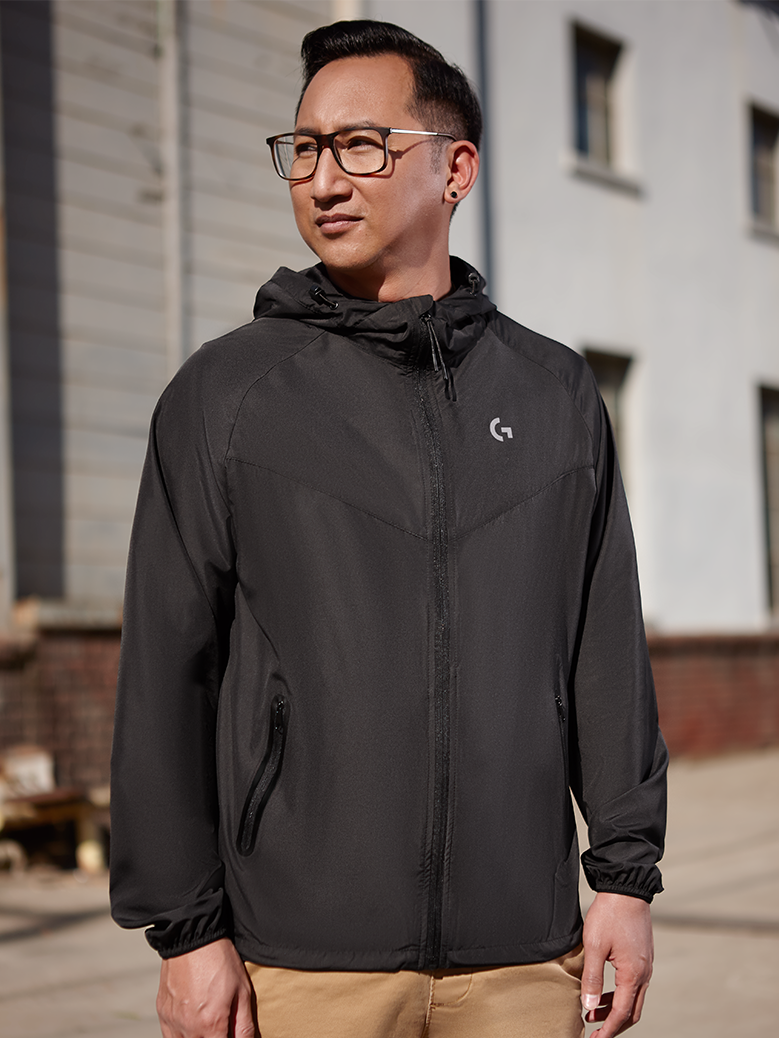 Image of LIGHTSPEED Jacket in Black Ultra-lightweight and portable poly jacket that packs into its own pocket. 3X-Large