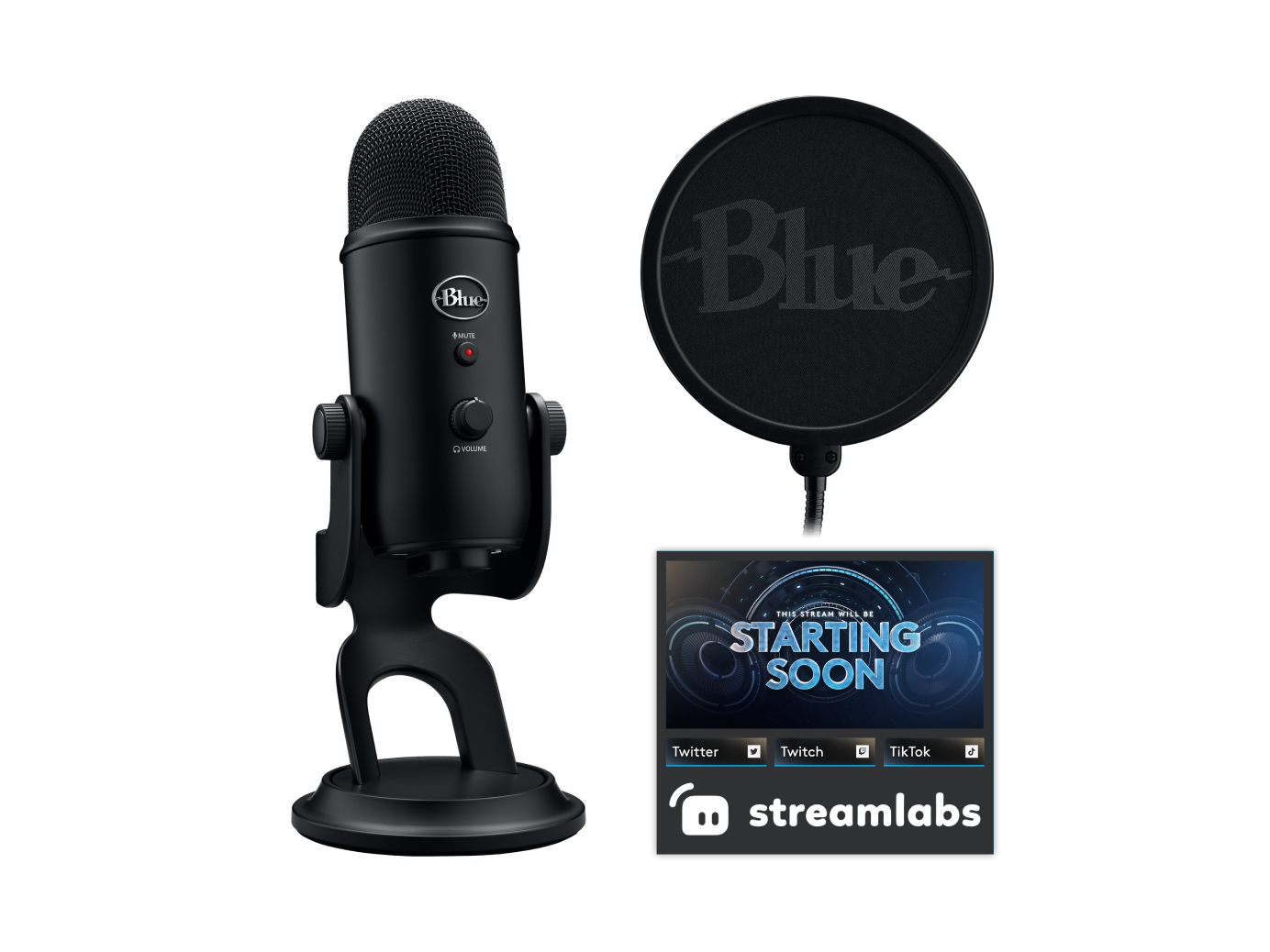 Image of YETI GAME STREAMING KIT Premium Streaming Kit with Yeti, Streamlabs Themes and Pop Filter