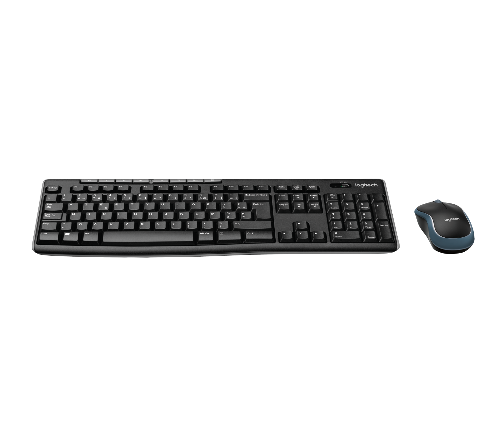 MK270 Wireless Keyboard and Mouse Combo Full-size wireless combo - Black Français (Azerty)
MK270 Wireless Keyboard and Mouse Combo Full-size wireless combo - Black Français (Azerty)
