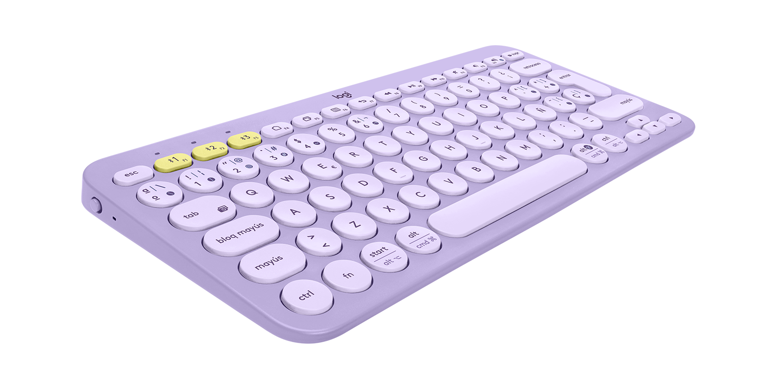 K380 Multi-Device Bluetooth Keyboard Minimalist keyboard for computers, tablets and phones - Lavender Lemonade Español (Qwerty)
K380 Multi-Device Bluetooth Keyboard Minimalist keyboard for computers, tablets and phones - Lavender Lemonade Español (Qwerty)
