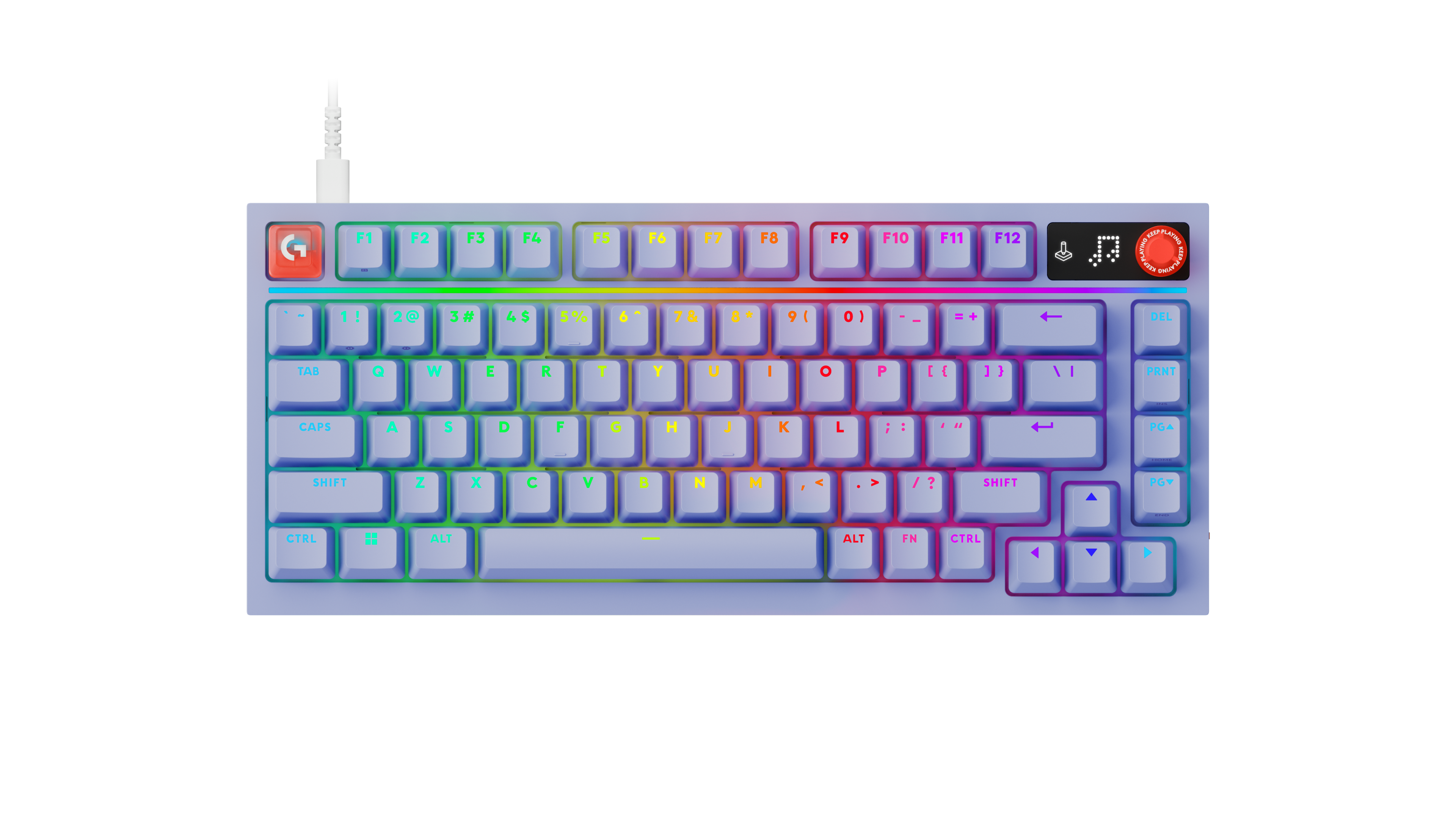 Logitech G316 X 75 Mechanical Gaming Keyboard, Linear in Lilac
