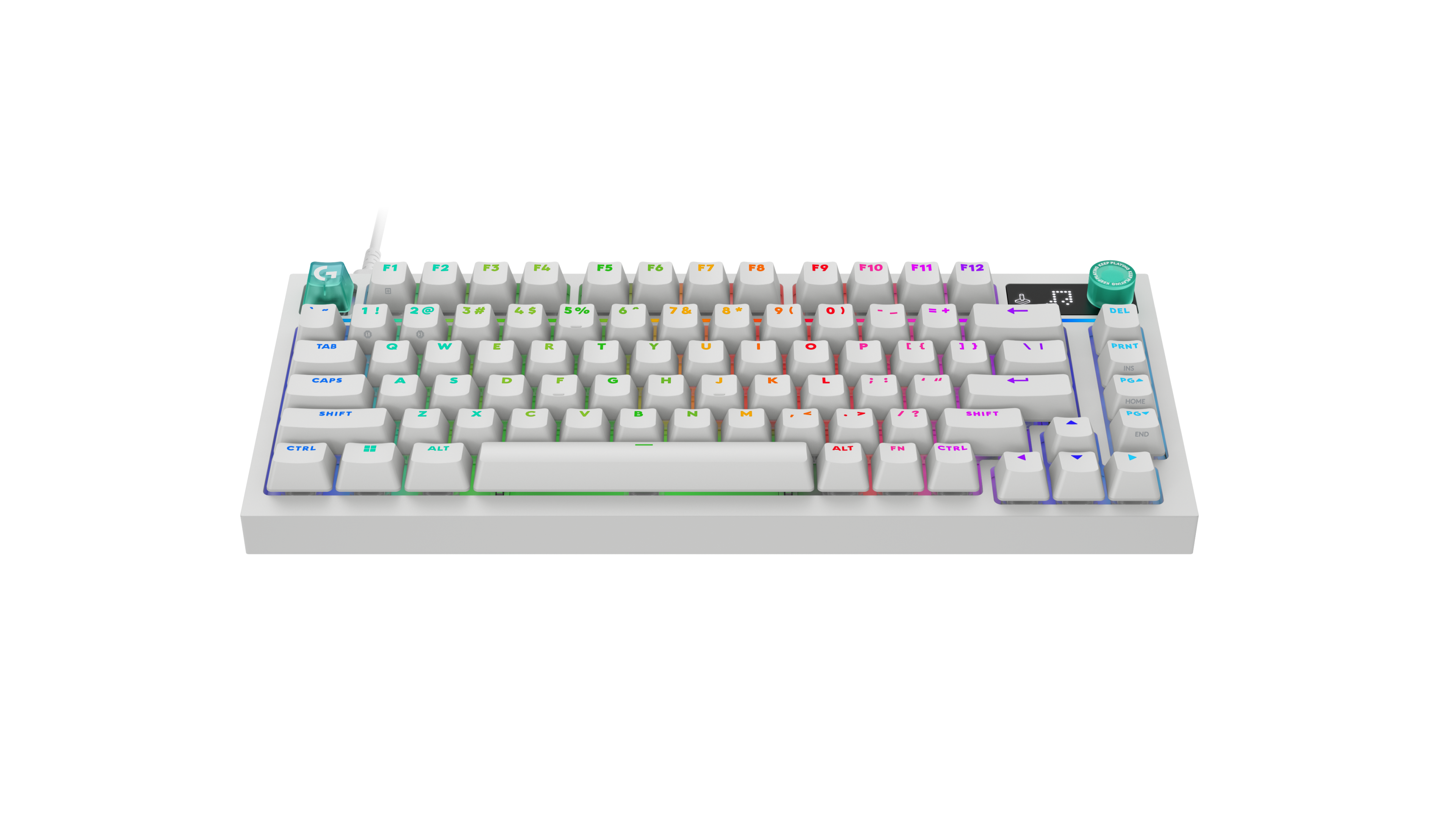 Logitech G316 X 75 Mechanisch gaming toetsenbord in Wit, Engels Internationaal (QWERTY), Voelbaar