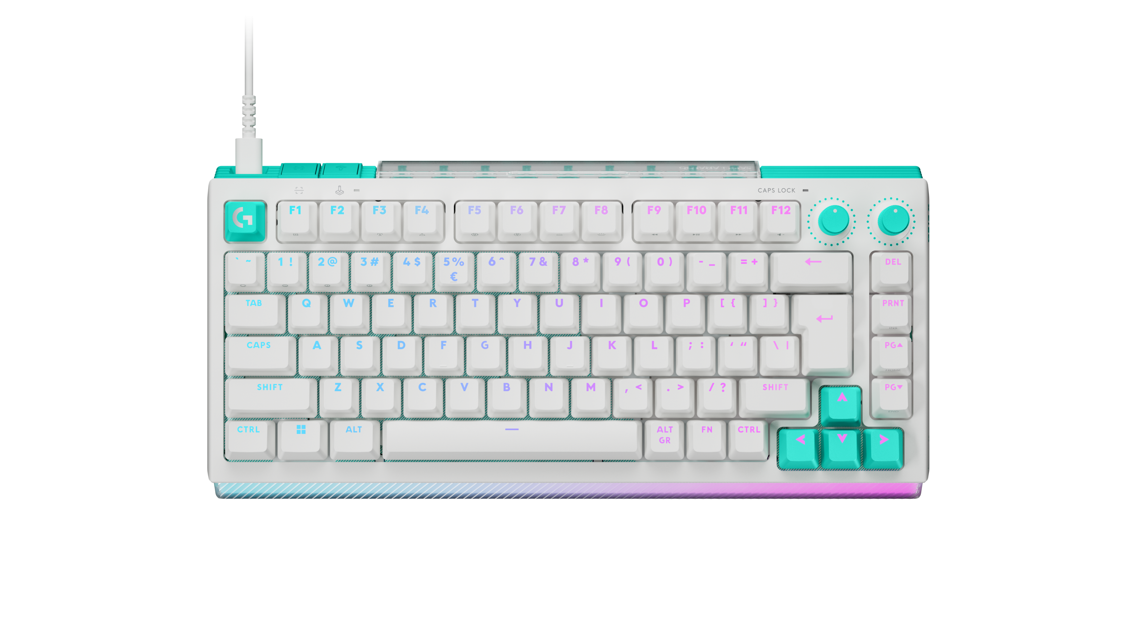 Logitech G Tastiera gaming analogica G512 X 75 in Bianco, Inglese Internazionale (QWERTY), Tactile