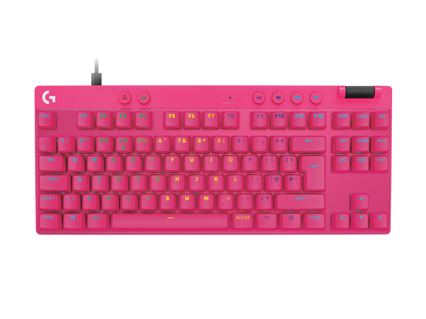 Logitech G Tastiera da gioco PRO X TKL RAPID in Magenta, Inglese Regno Unito (QWERTY)