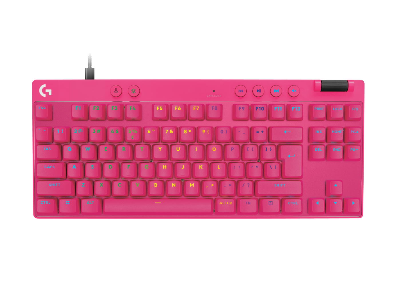 Logitech G Unisex Magenta Pro X Tkl Rapid Gaming Keyboard In