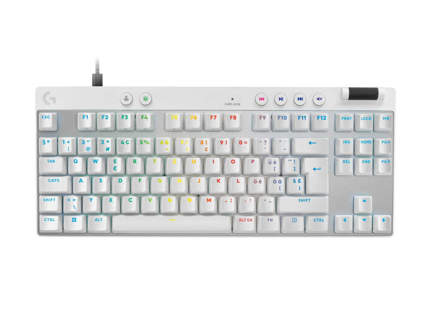 Logitech G Unisex White Pro X Tkl Rapid Gaming Keyboard In