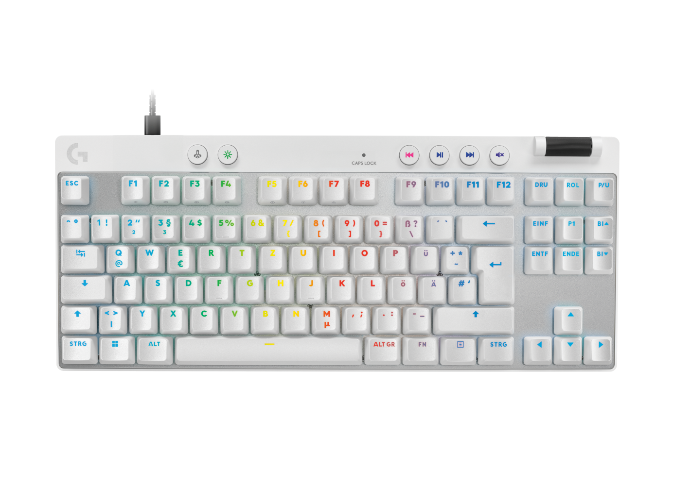 Logitech G Tastiera da gioco PRO X TKL RAPID in Bianco, Tedesco (QWERTZ)
