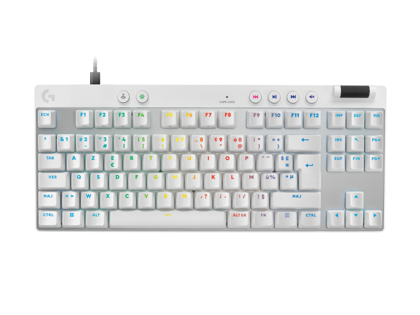 Logitech G Unisex White Pro X Tkl Rapid Gaming Keyboard In