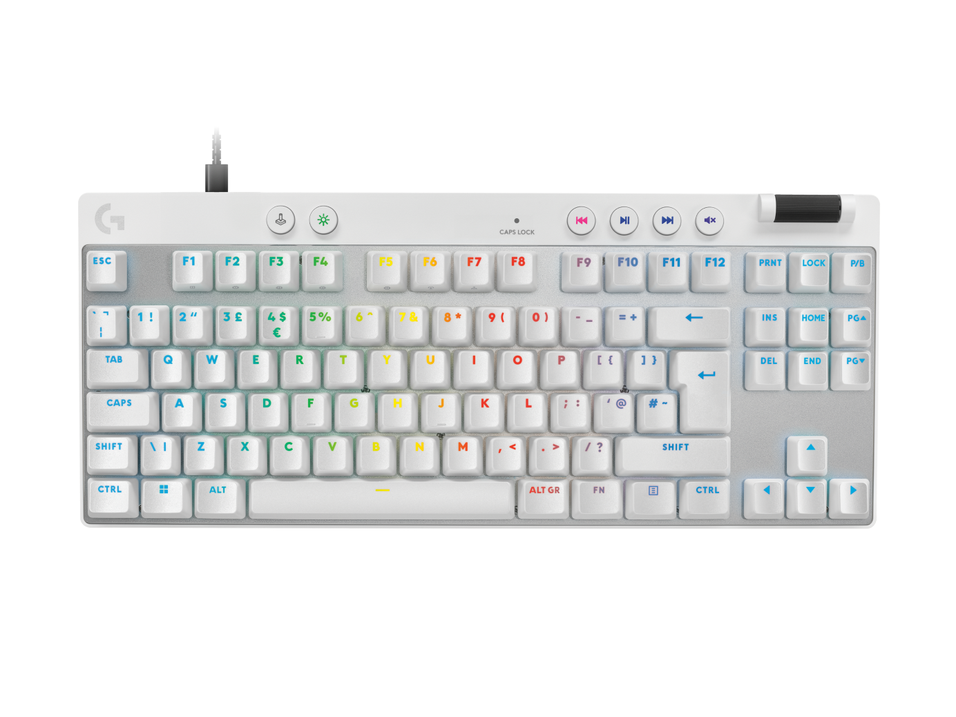 Logitech G Unisex White Pro X Tkl Rapid Gaming Keyboard In