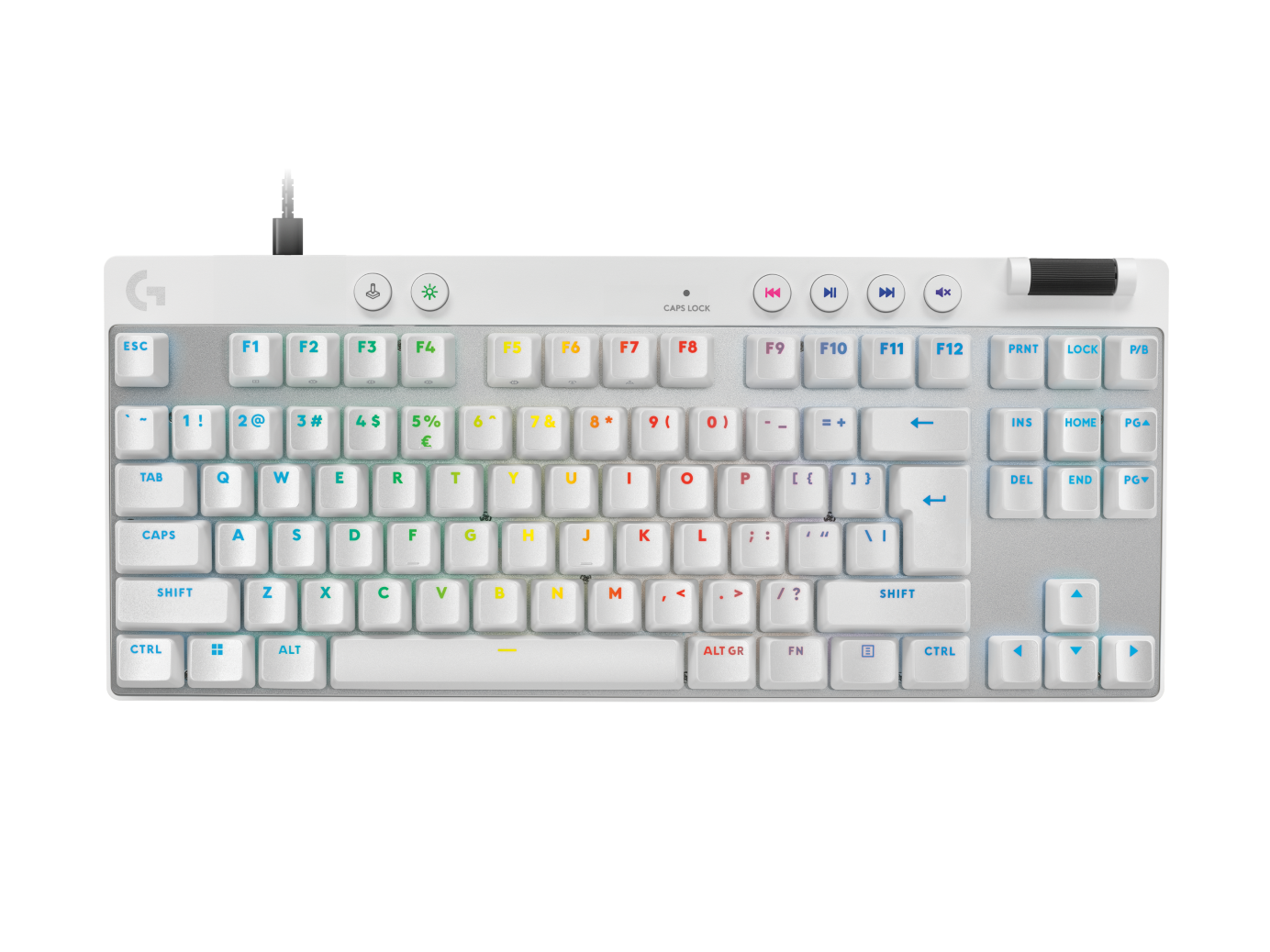 Logitech G Unisex White Pro X Tkl Rapid Gaming Keyboard In