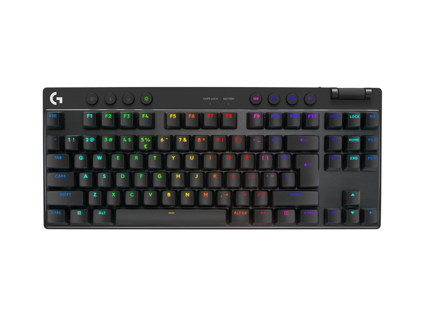 Tastiera gaming wireless Logitech G PRO X TKL in Nero, Inglese Internazionale (QWERTY), Tactile