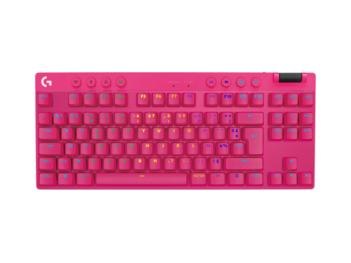 Tastiera gaming wireless Logitech G PRO X TKL in Magenta, Francese (AZERTY), Tactile