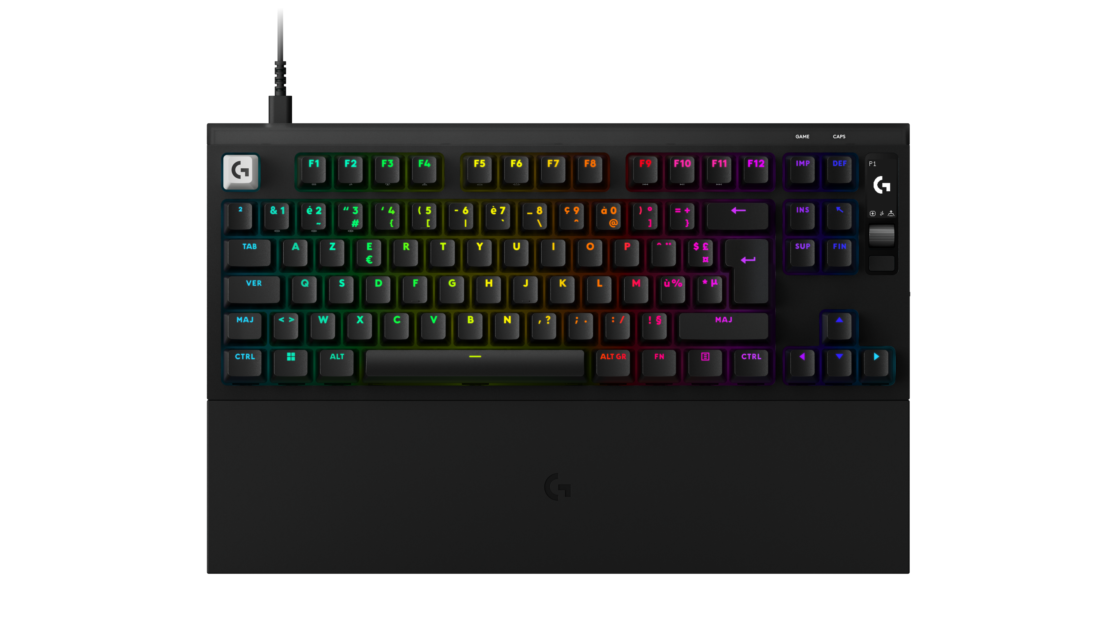 Logitech G Tastiera gaming TKL PRO X2 RAPID in Nero, Francese (AZERTY)