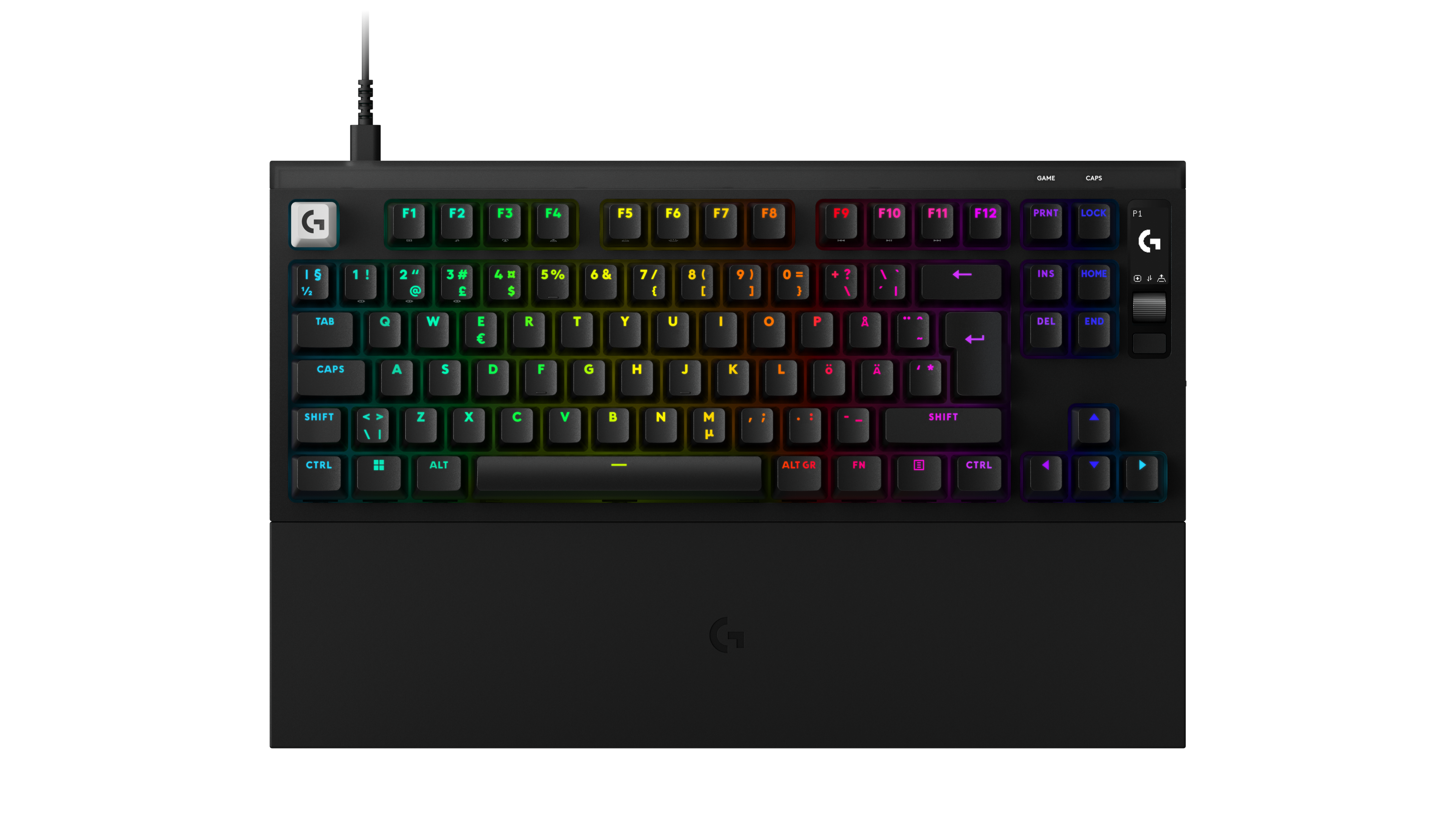 Logitech G Tastiera gaming TKL PRO X2 RAPID in Nero, Danese/Norvegese/Svedese/Finlandese (QWERTY)