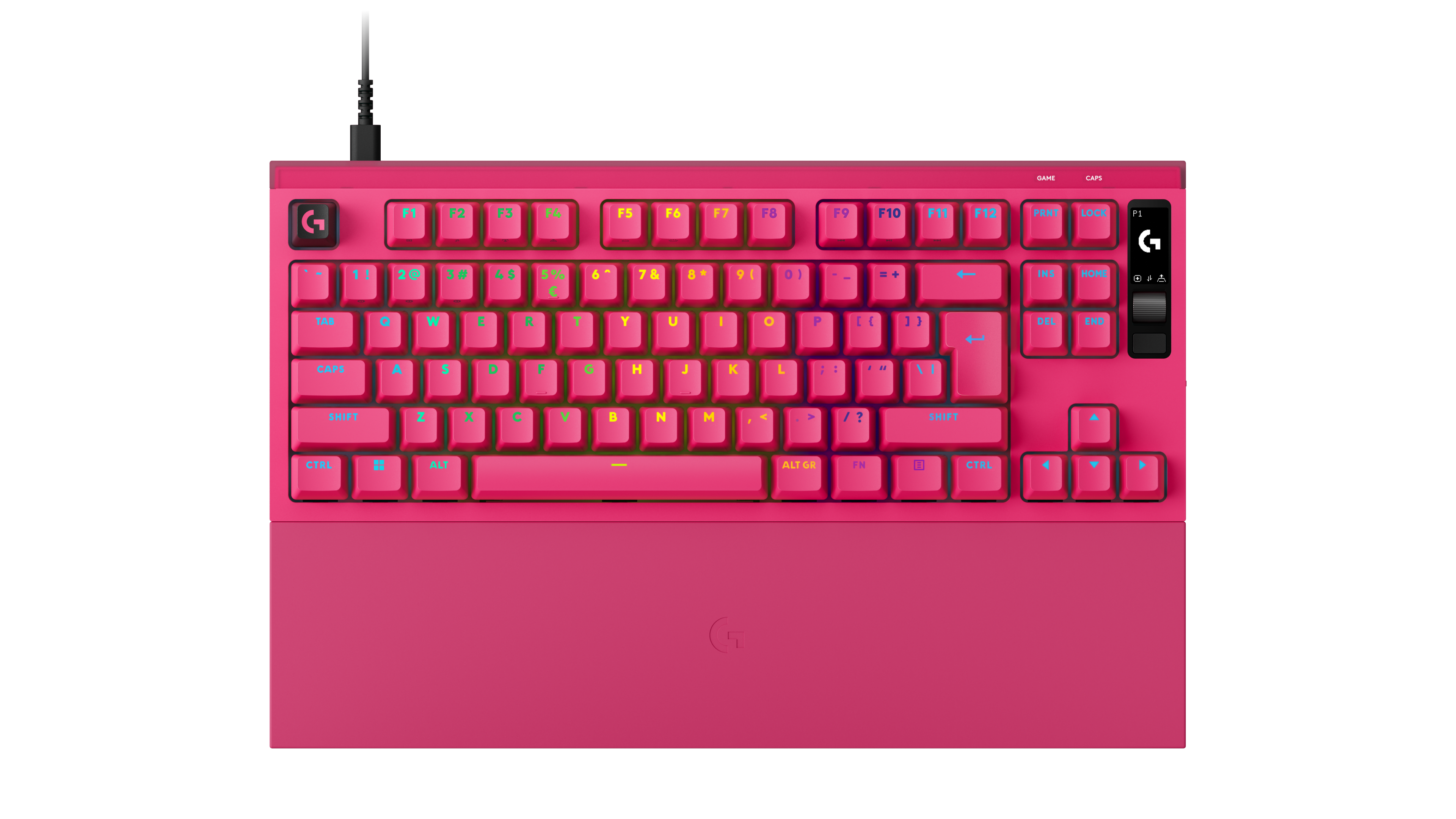 Logitech G Tastiera gaming TKL PRO X2 RAPID in Magenta, Inglese Internazionale (QWERTY)