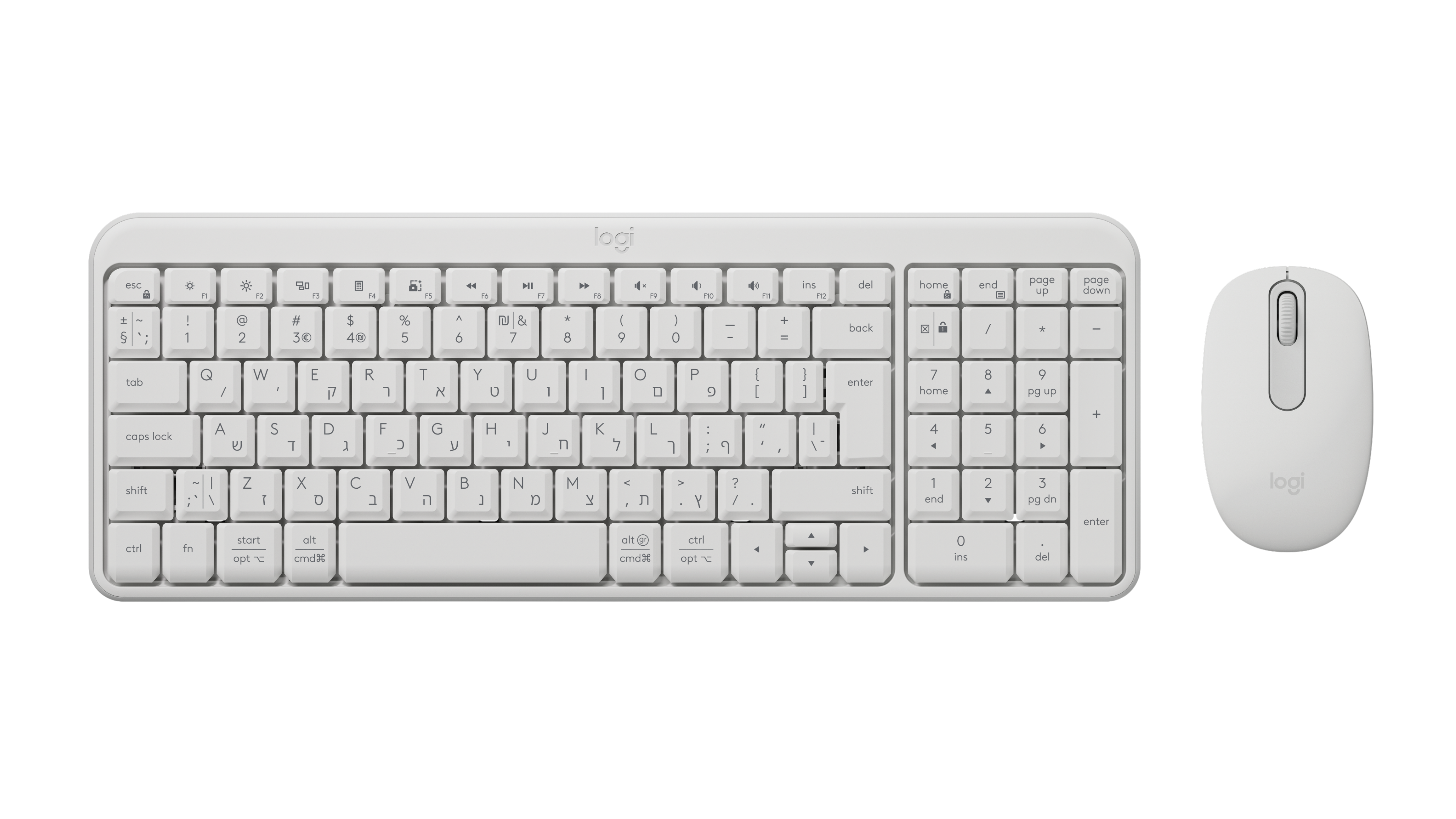 Logitech MK250 Bluetooth® Compact Keyboard Mouse Combo in Off-white