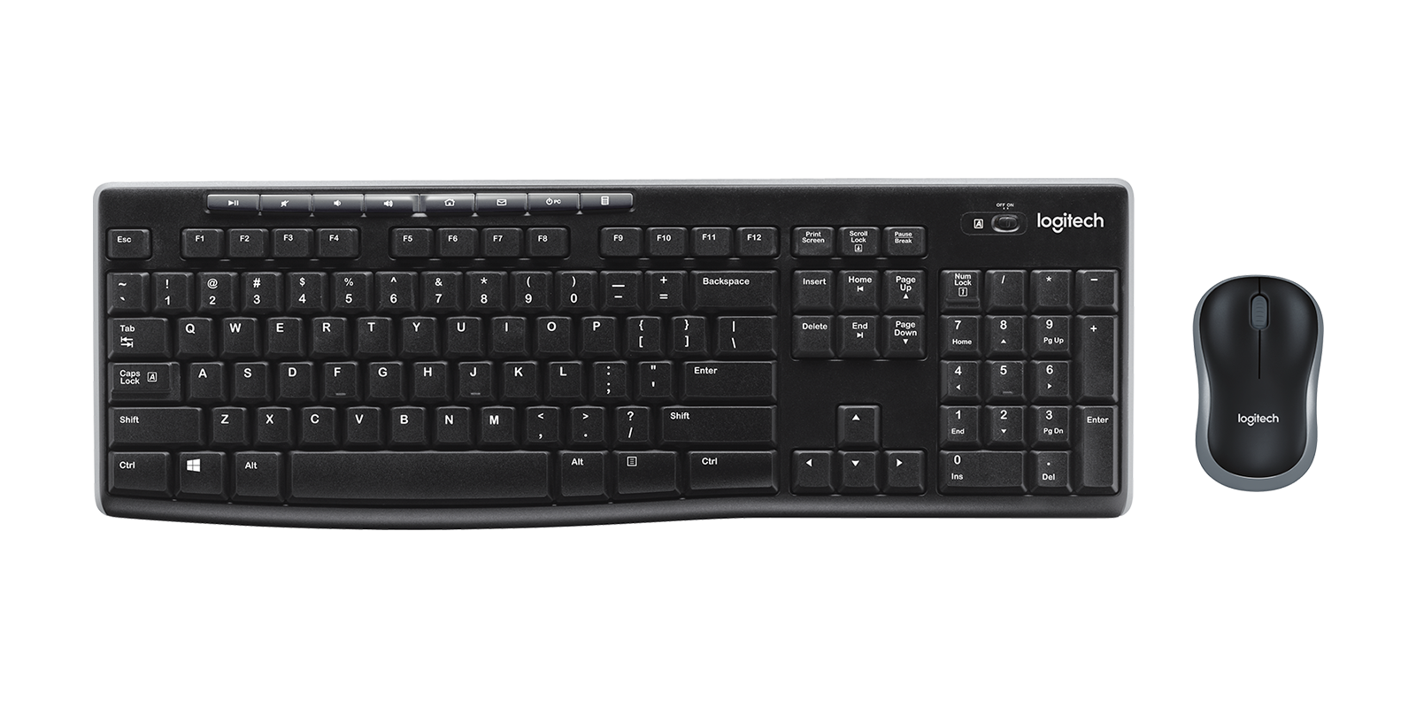 Logitech MK270 Reliable Wireless Keyboard & Mouse Combo in Black