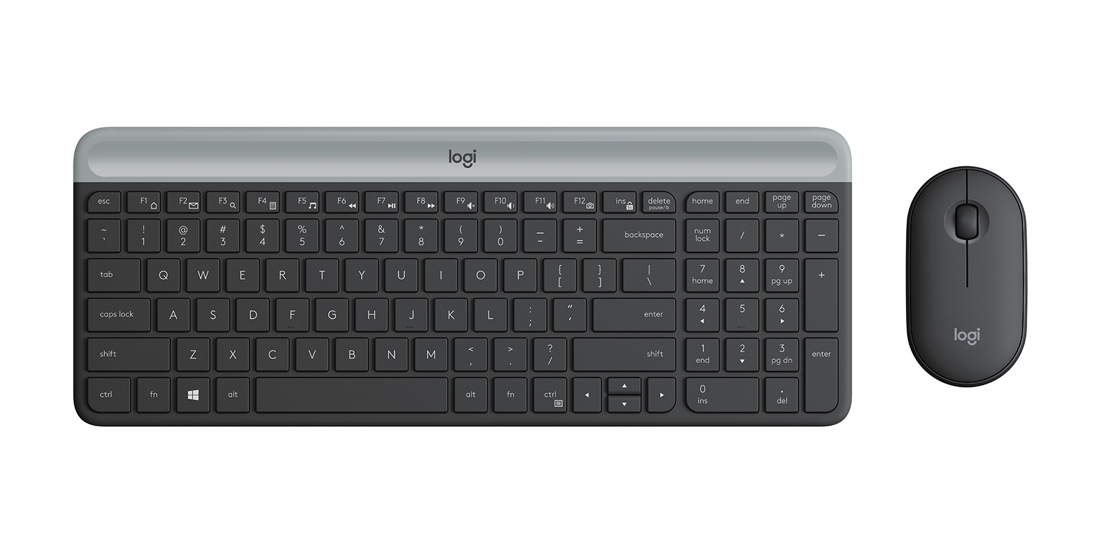 Logitech MK470 Slim Wireless Keyboard & Mouse Combo in Graphite