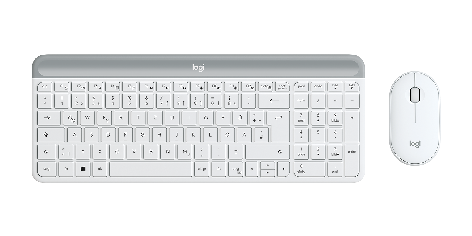 Logitech MK470 Slim Wireless Keyboard and Mouse Combo in Off-white