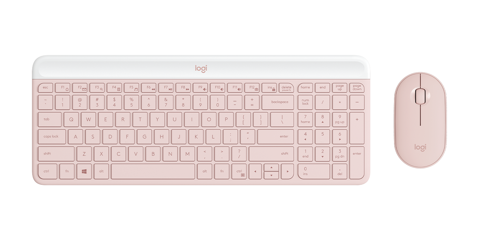 Logitech MK470 Slim Wireless Keyboard & Mouse Combo in Rose