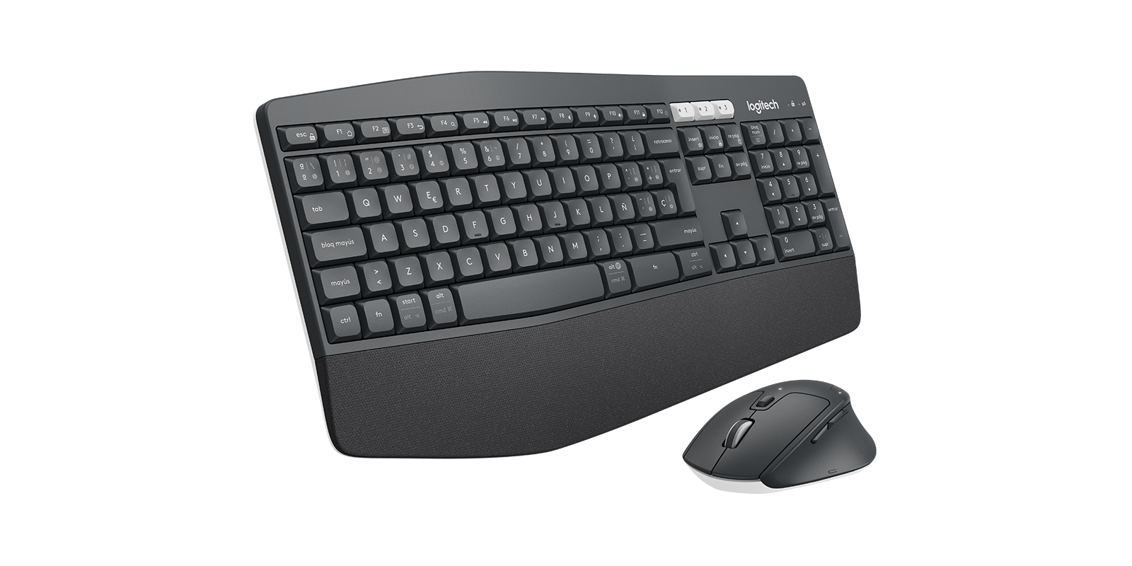 Logitech Nero Kit Di Mouse E Tastiera Wireless Multidispositivo Mk850 In Spagnolo (Qwerty)