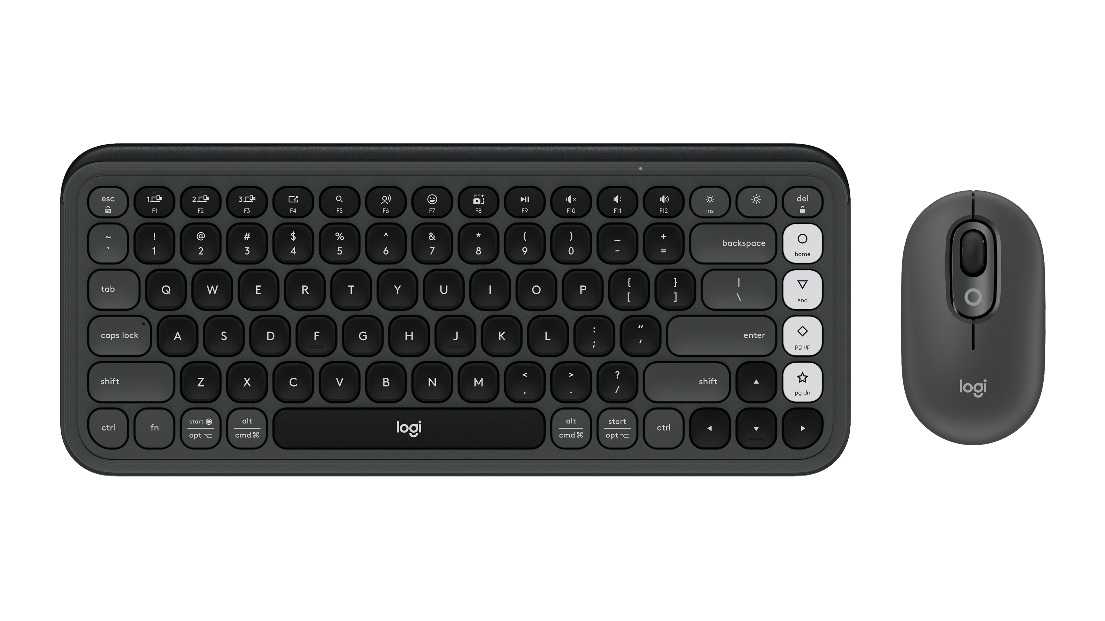 Logitech POP Icon Keyboard Mouse Combo in Graphite/White