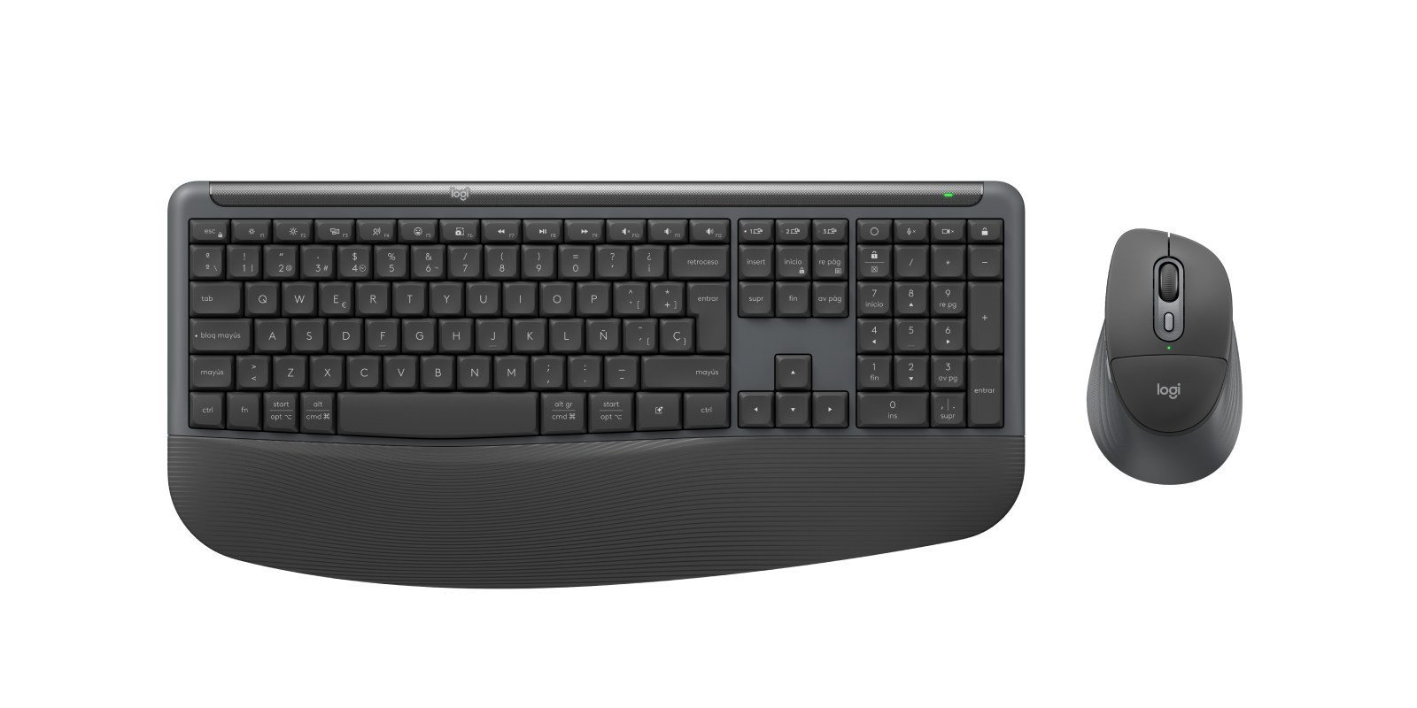 Logitech Signature Comfort Plus Combo MK880 for Business in Graphite, Spaans