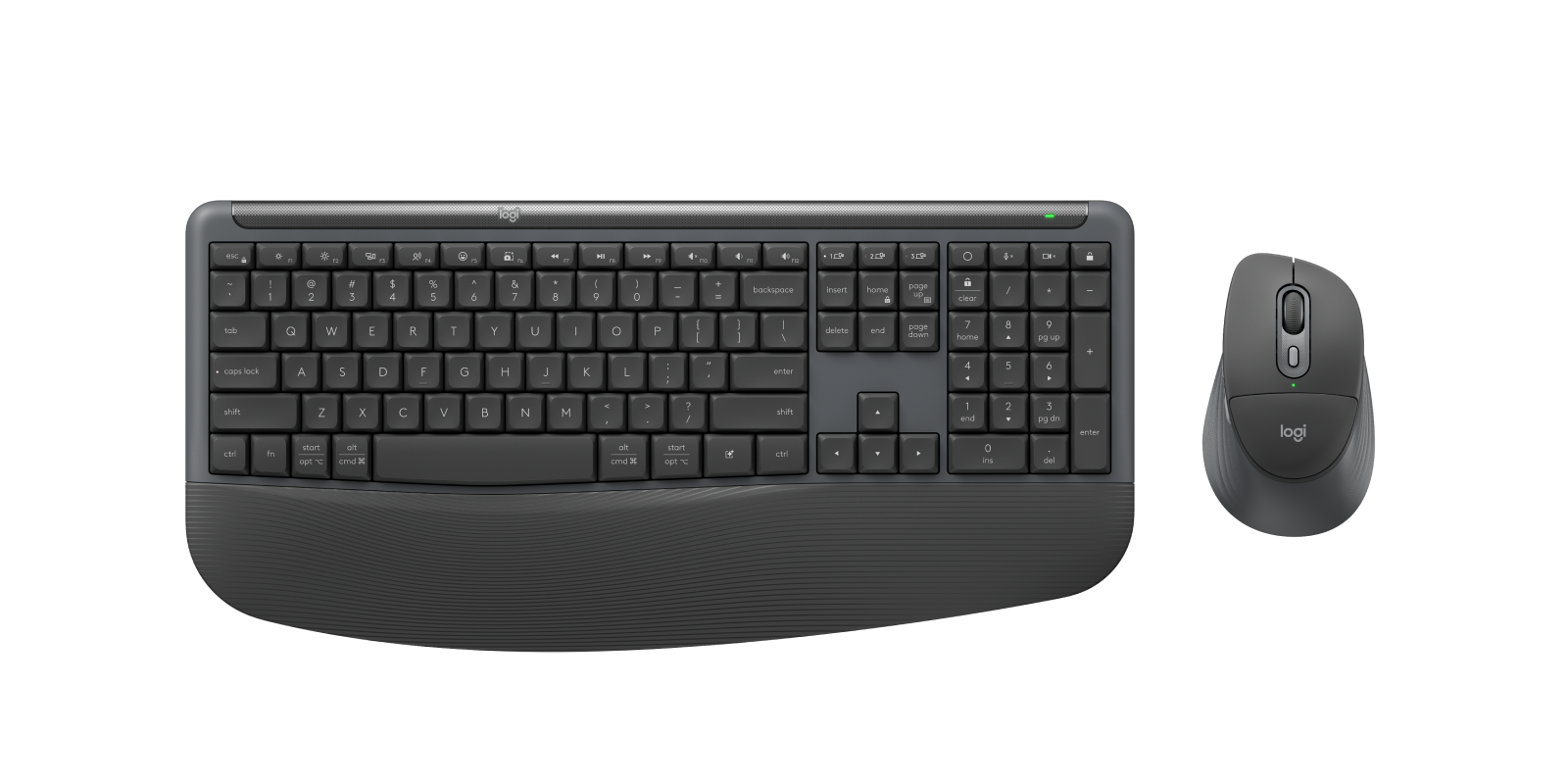 Logitech MK880 Signature Comfort Plus Keyboard and Mouse Combo for Business - Graphite