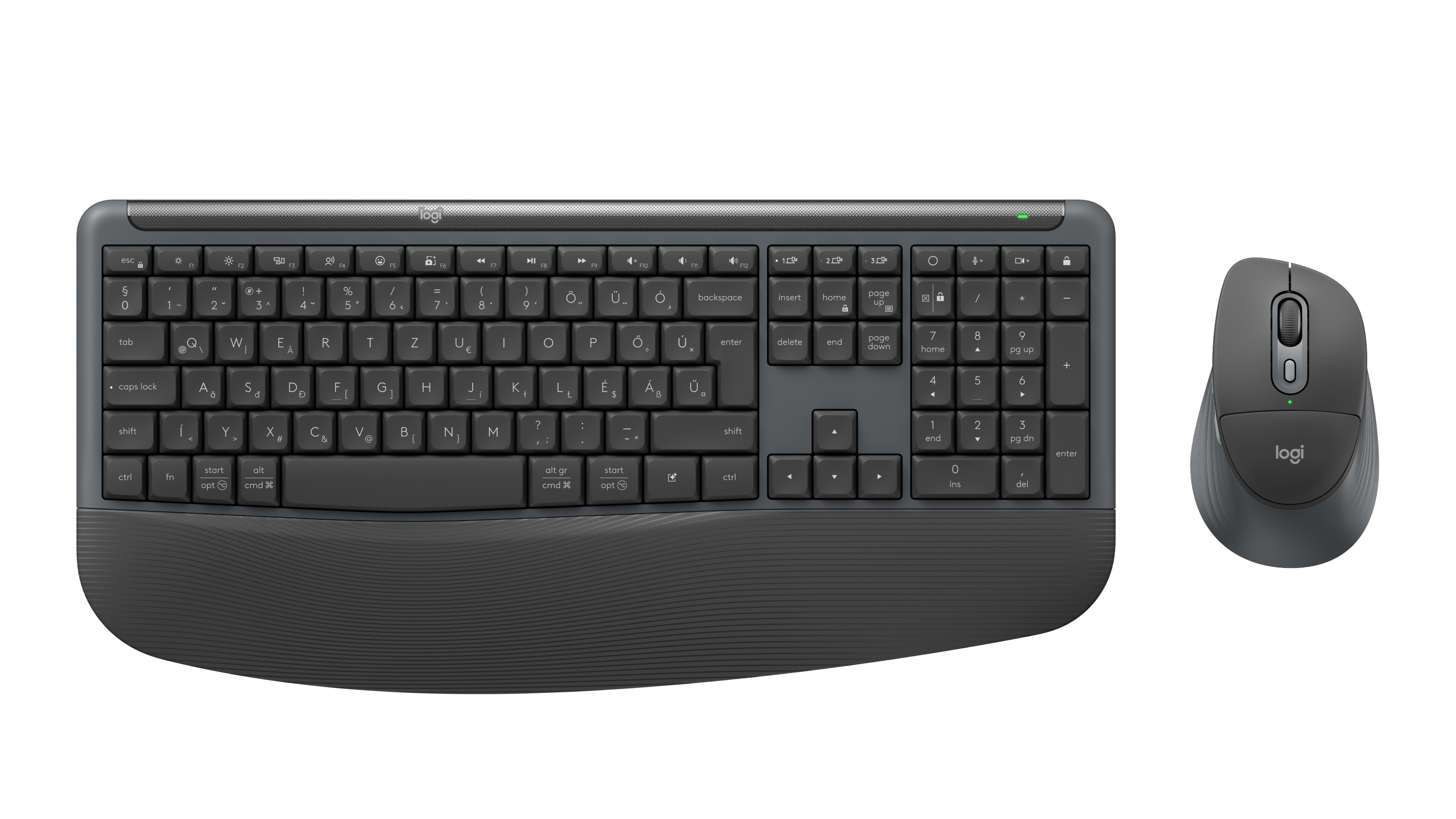 Logitech Signature Comfort Plus Combo MK880 in Graphite, Hongaars