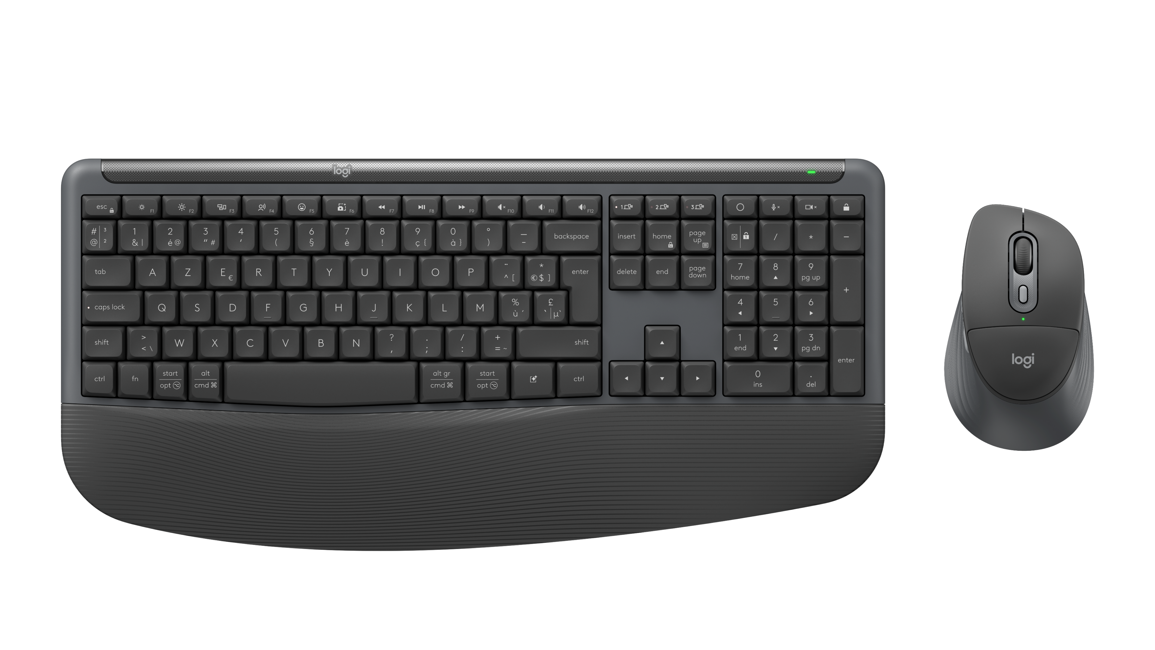 Logitech Signature Comfort Plus Combo MK880 in Graphite, Belgisch