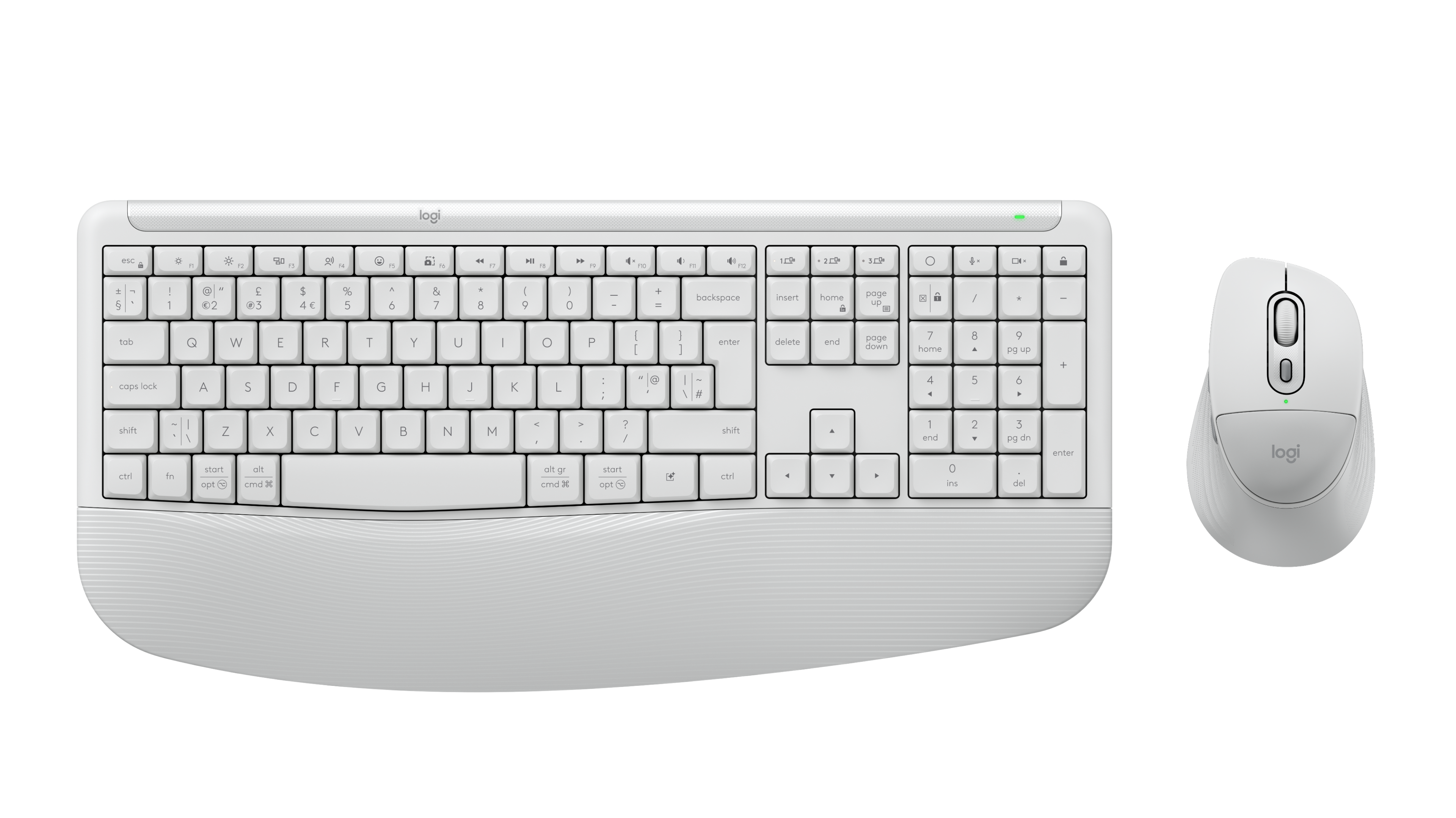 Logitech Signature Comfort Plus Combo MK880 in Off-White, Engels VK