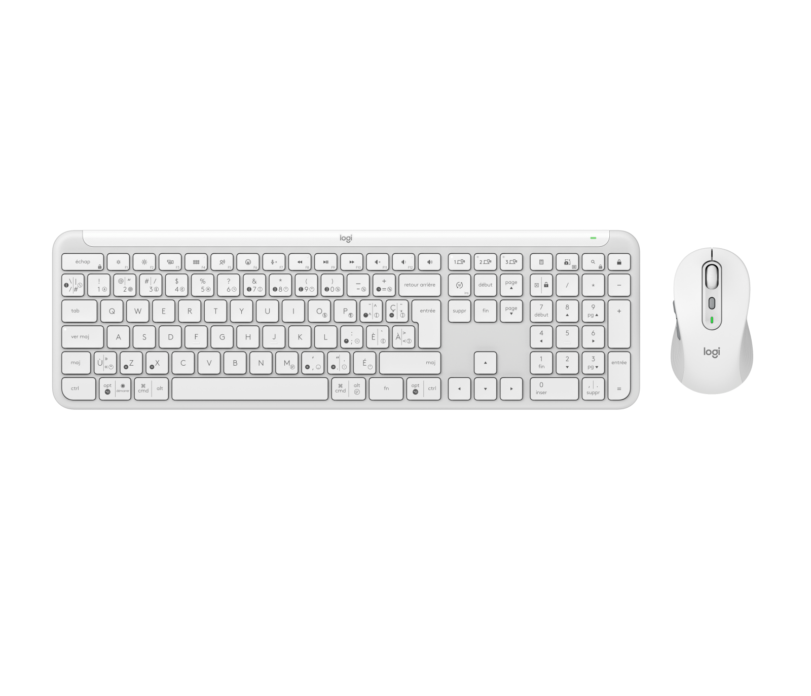 Logitech Acquista il kit di mouse e tastiera sottili Signature MK950 in Off-White, Danese/Norvegese/Svedese/Finlandese (QWERTY)