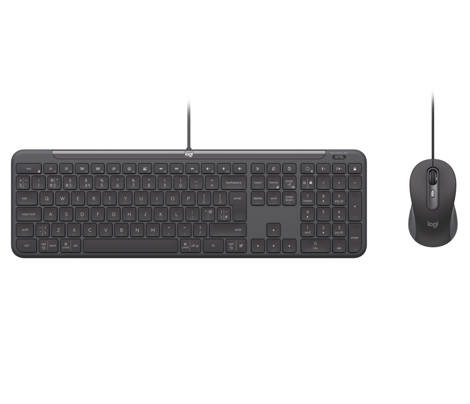 Logitech Signature Slim Wired Combo MK620 for Business in Graphite, Inglese Regno Unito (QWERTY)