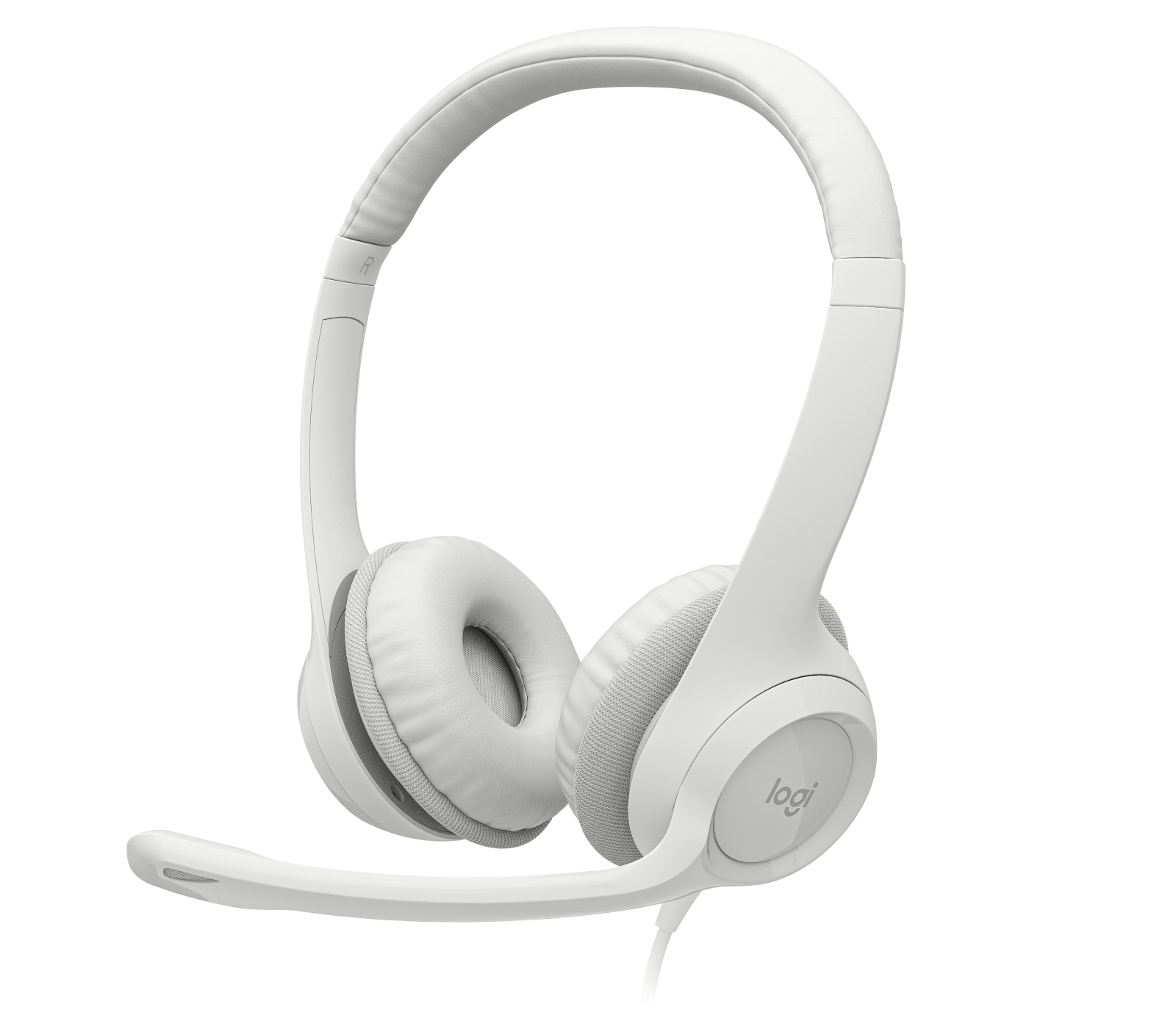 Logitech H390 USB Headset with Noise-Cancelling Mic in Off-White