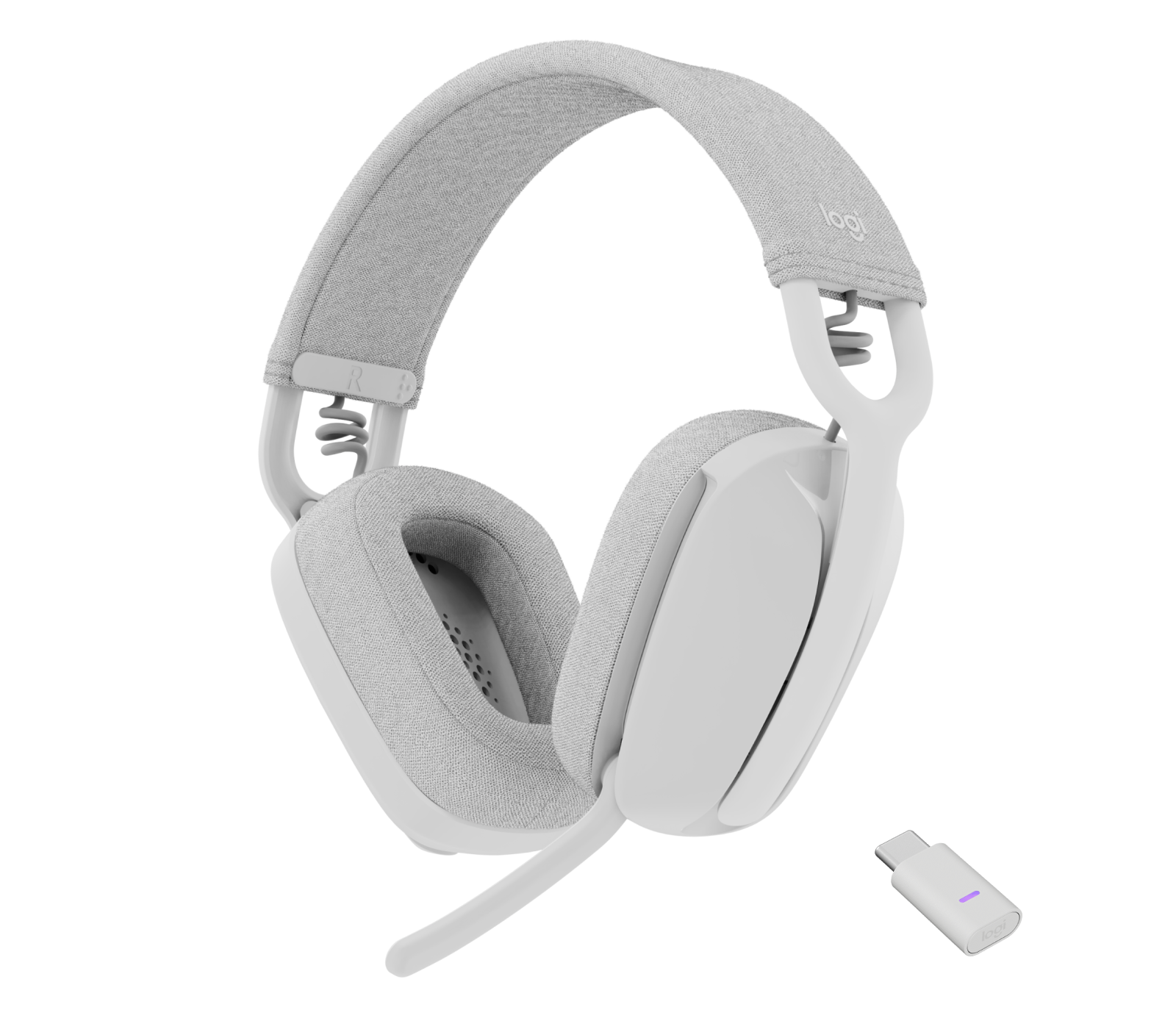 Logitech Cuffia con microfono Zone Vibe Wireless per uso aziendale in Off-white