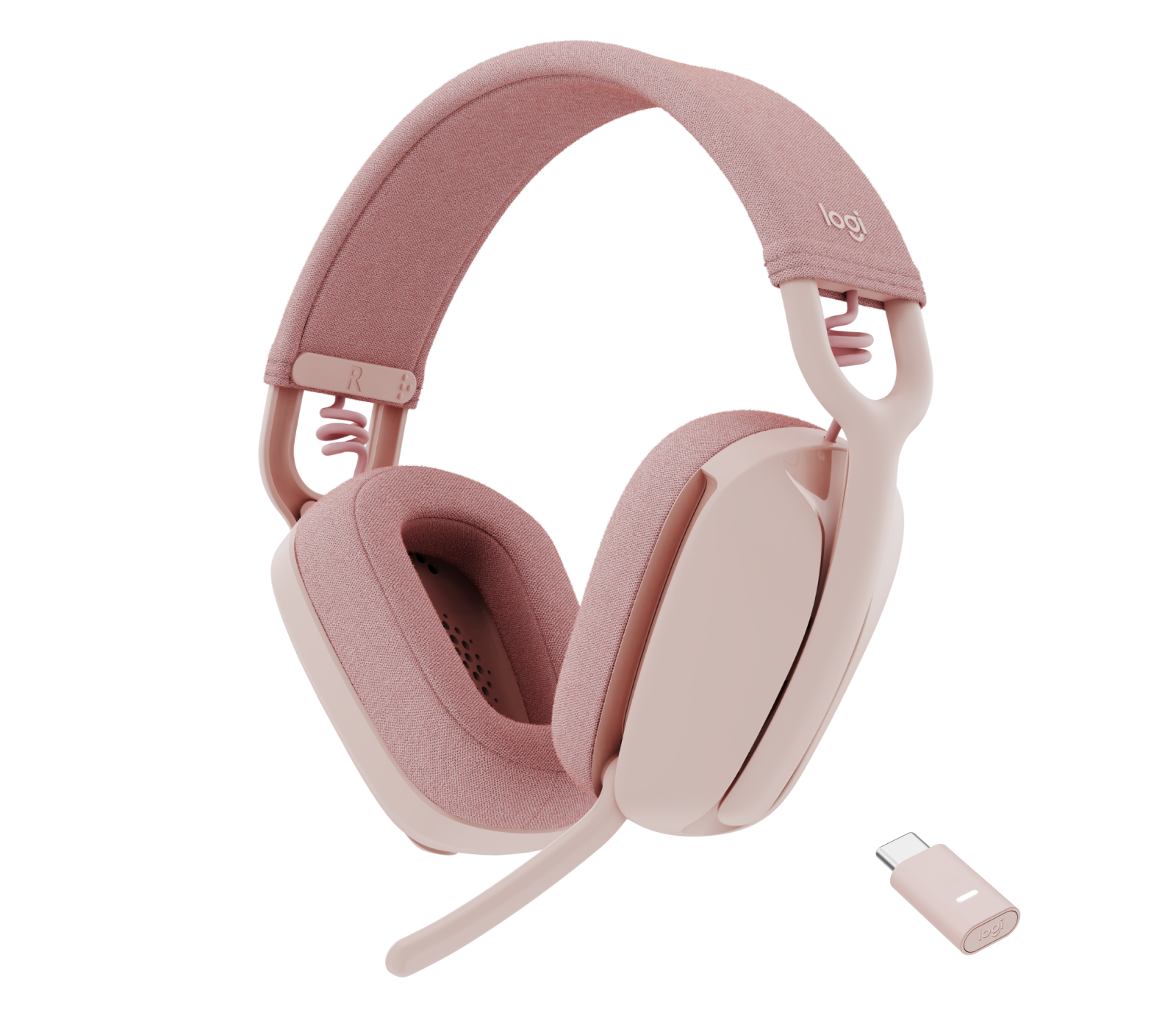 Logitech Rosa Cuffia Con Microfono Zone Vibe Wireless Per Uso Aziendale In