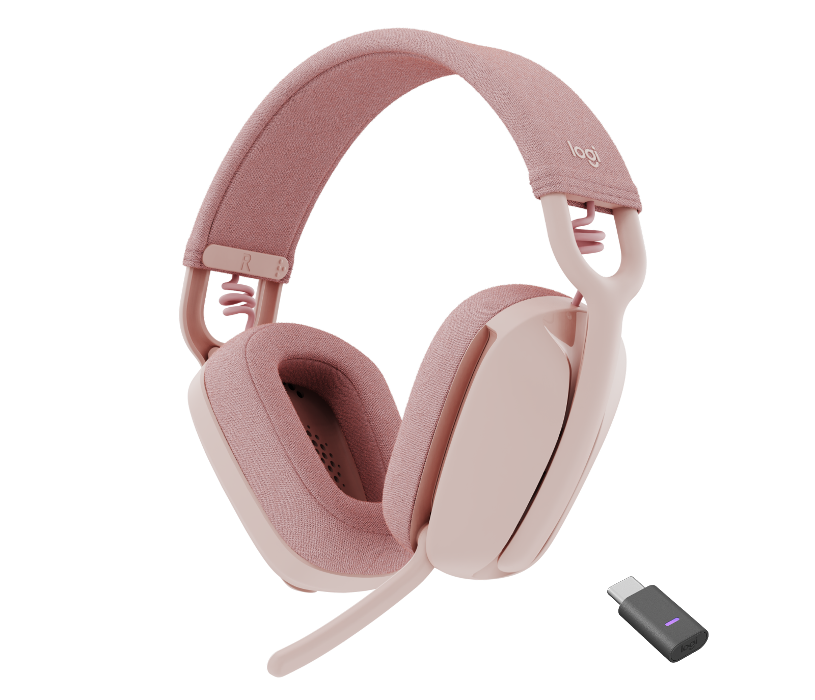 Logitech Rosa Cuffia Con Microfono Zone Vibe Wireless Per Uso Aziendale In - Immagine 1