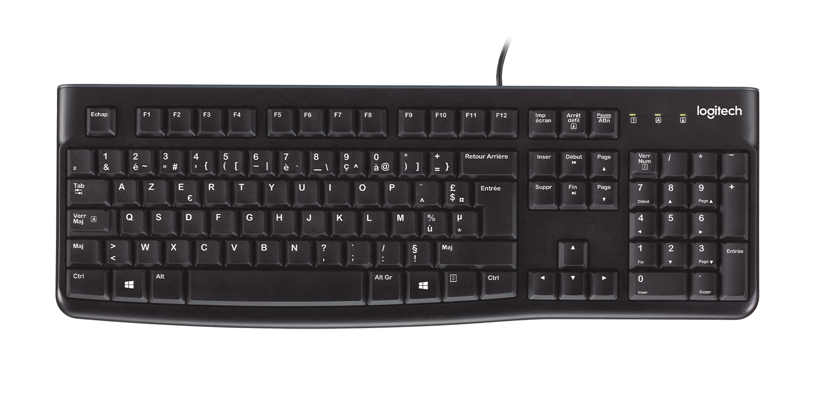 Logitech K120 USB Keyboard - Full Size Keyboard CA in Carbon