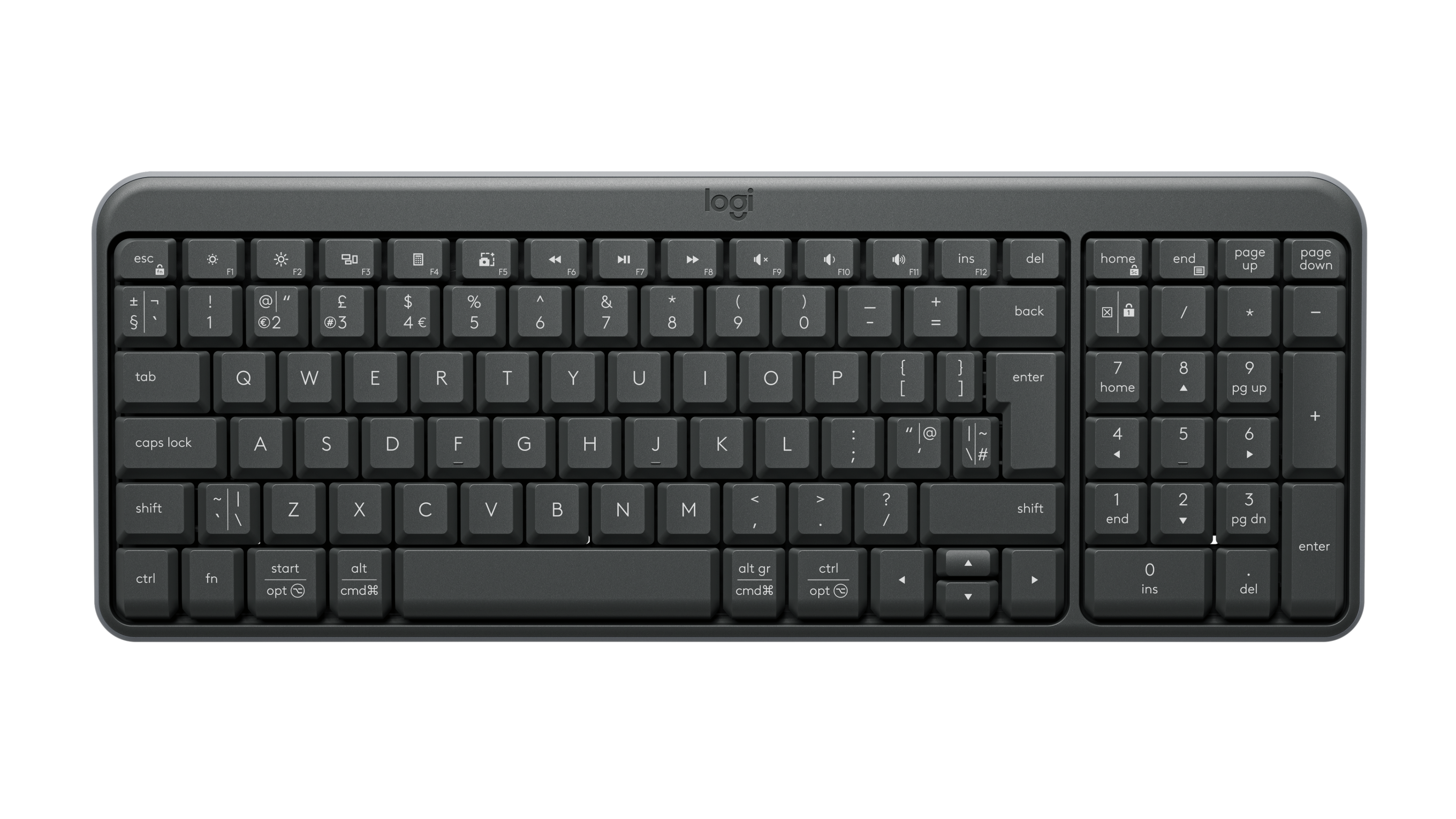 Logitech K250 Bluetooth® Compact Keyboard in Graphite