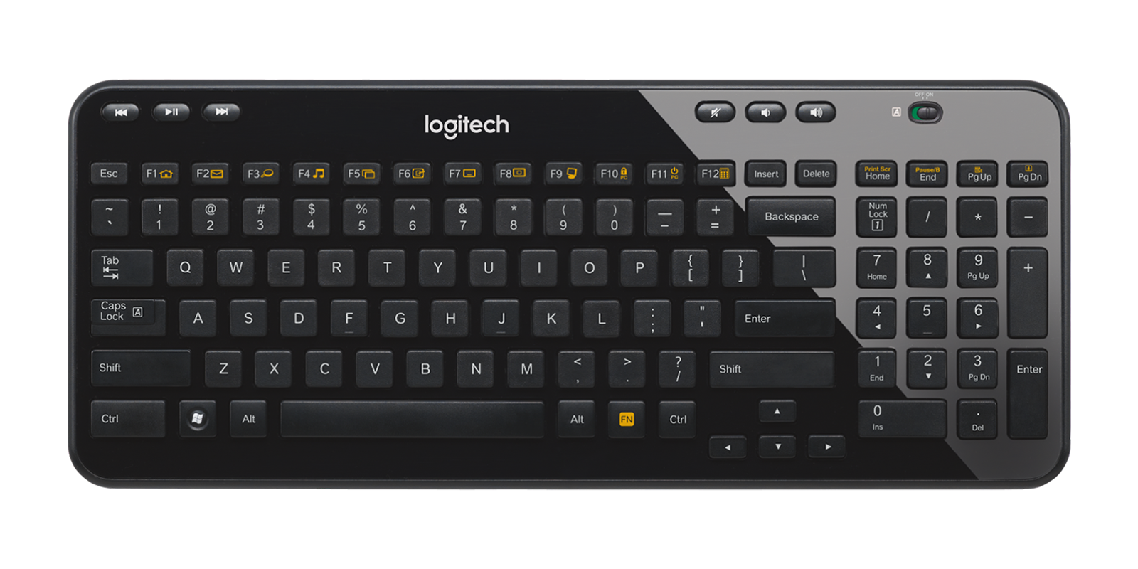 Logitech K360 Compact Wireless Keyboard with Hotkeys in Black