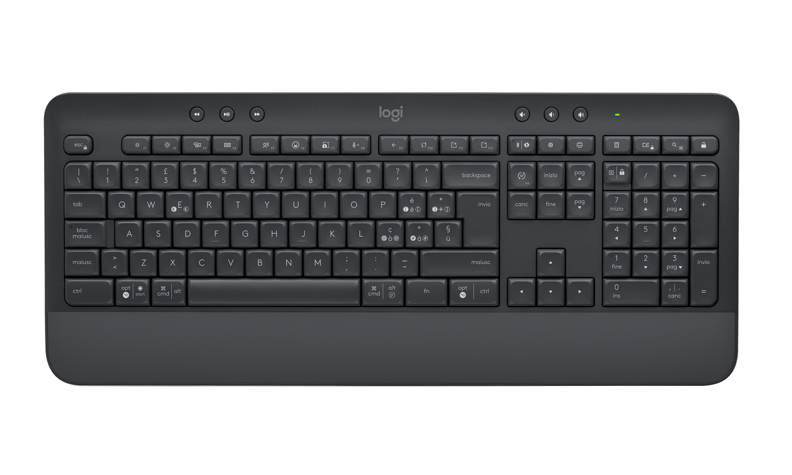 Logitech SIGNATURE K650. Type in comfort. Get more done Full-size (100%) Wireless Bluetooth Membrane QWERTY Graphite