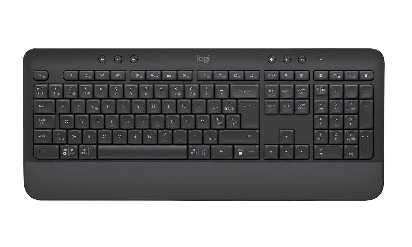 Logitech Signature K650 Wireless Keyboard with Palm-rest in Graphite