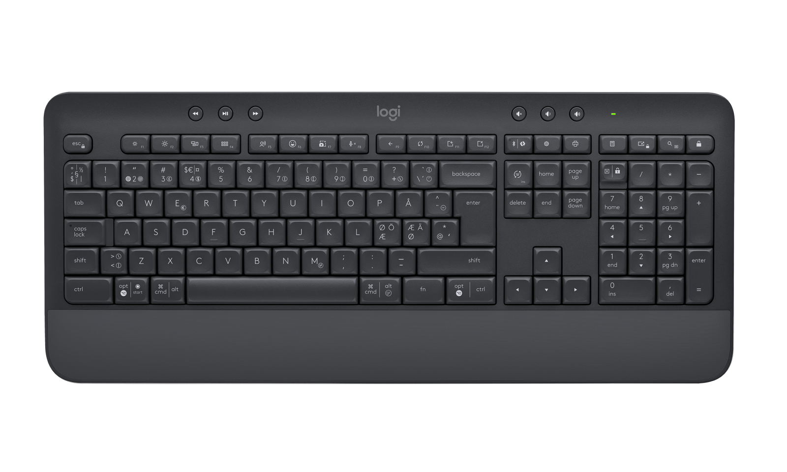 Logitech Signature K650 Wireless Keyboard with Palm-rest in Graphite