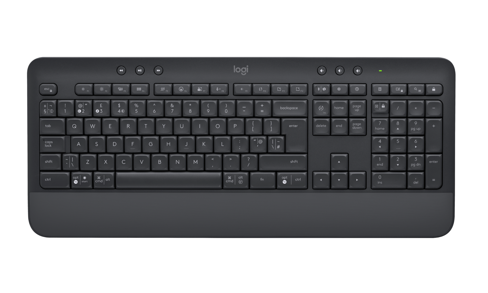 Logitech Signature K650 Wireless Keyboard with Palm-rest in Graphite