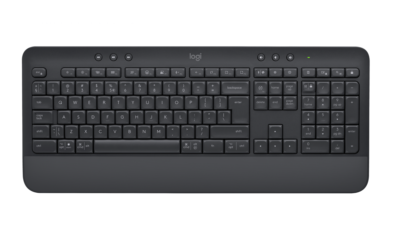 Logitech Signature K650 Wireless Keyboard with Palm-rest in Graphite