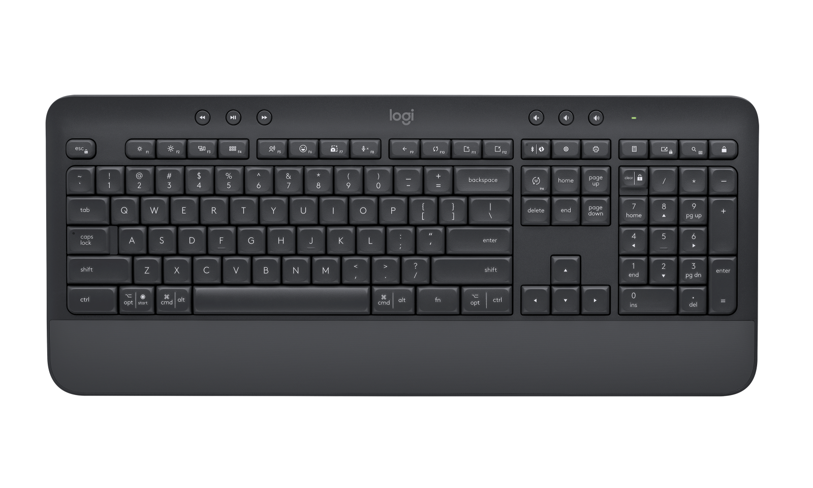 Logitech Signature K650 Wireless Keyboard with Palm-rest in Graphite