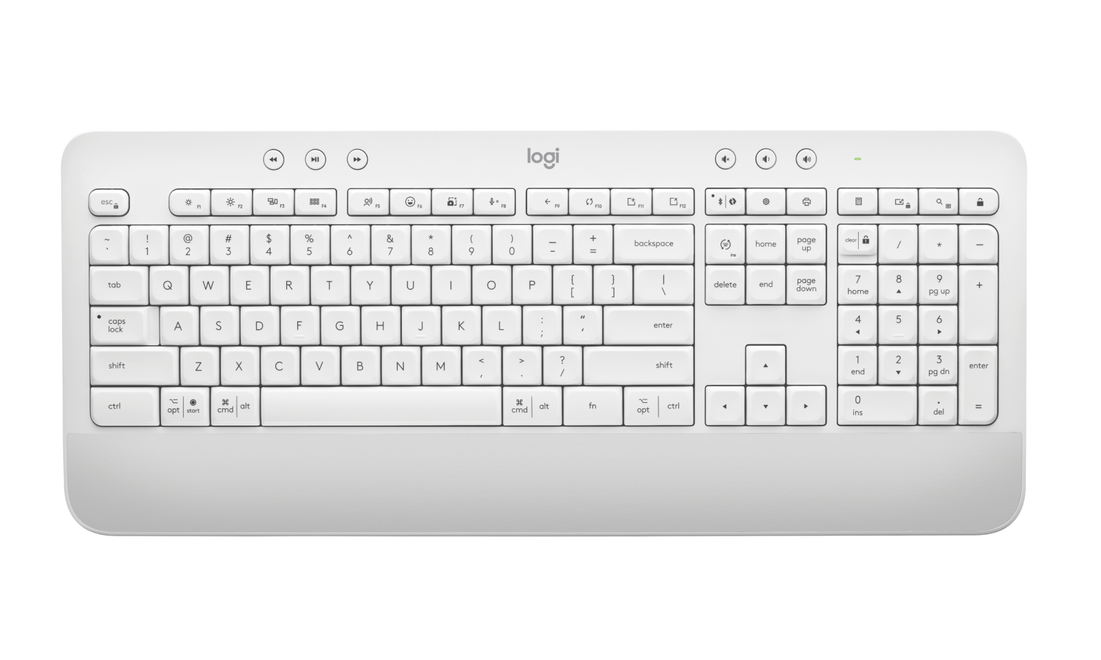 Logitech Signature K650 Wireless Keyboard with Palm-rest in Off-White