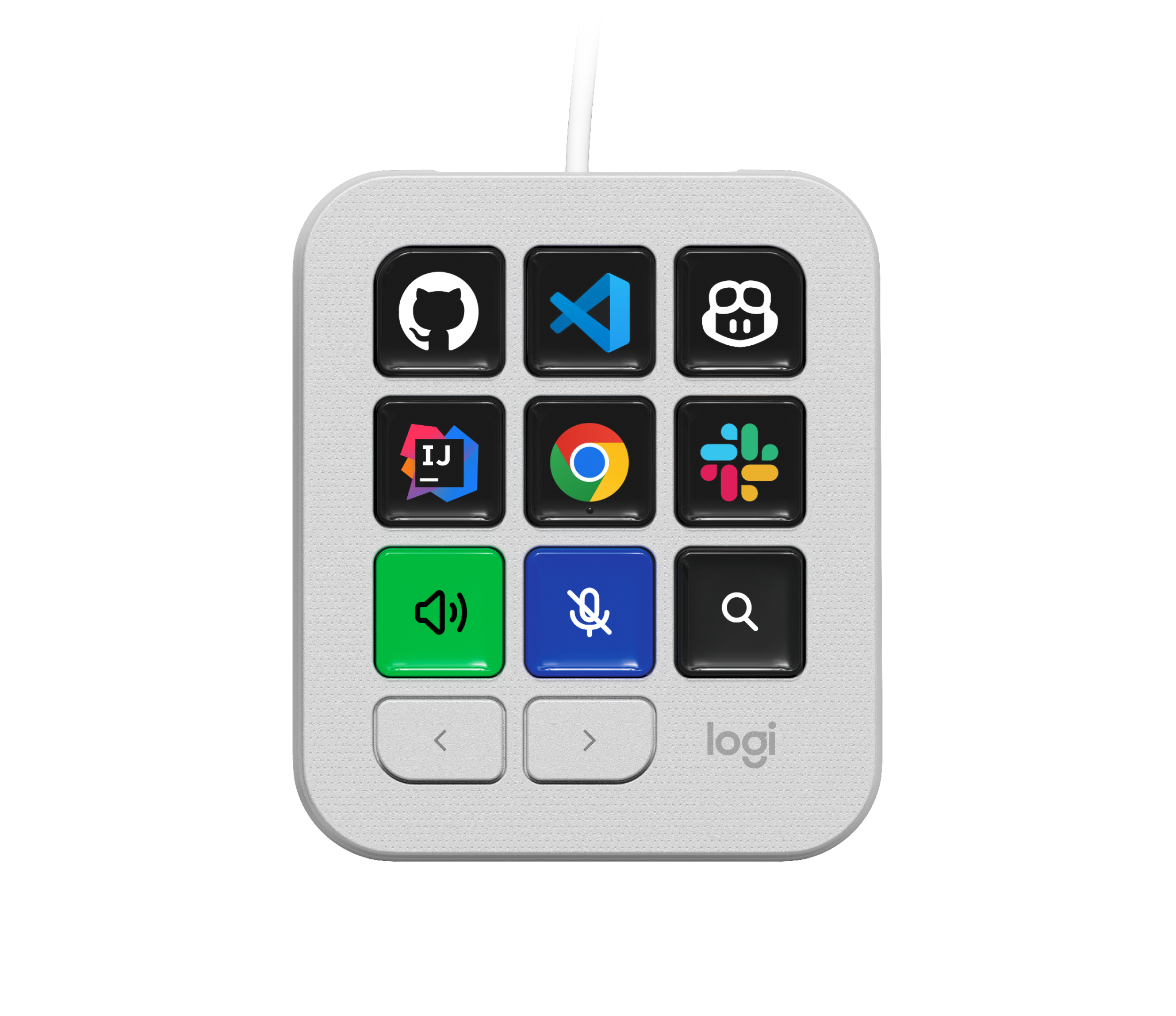 Logitech MX Keypad - Custom Macro Pad For Coders in Pale Grey
