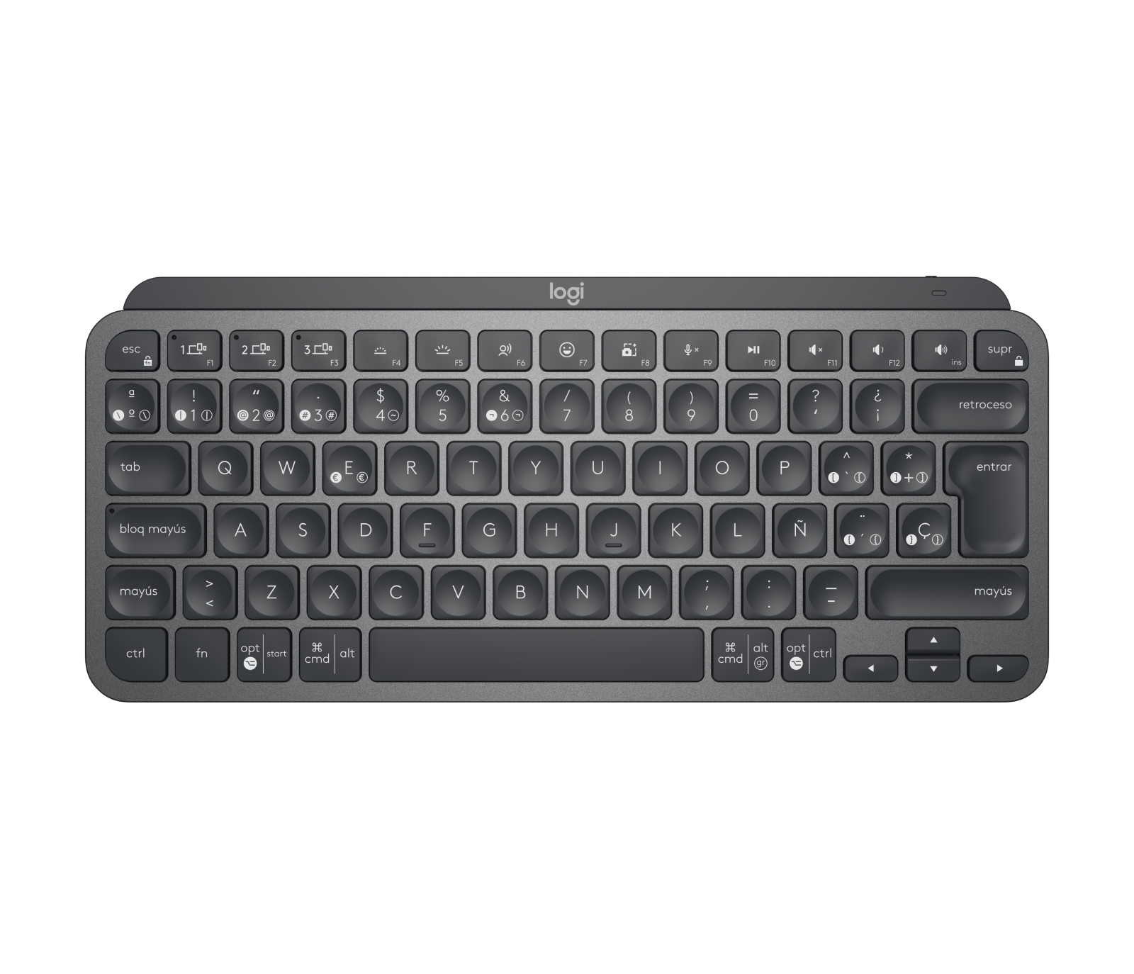 Logitech Clavier professionnel sans fil MX Keys Mini en Graphite