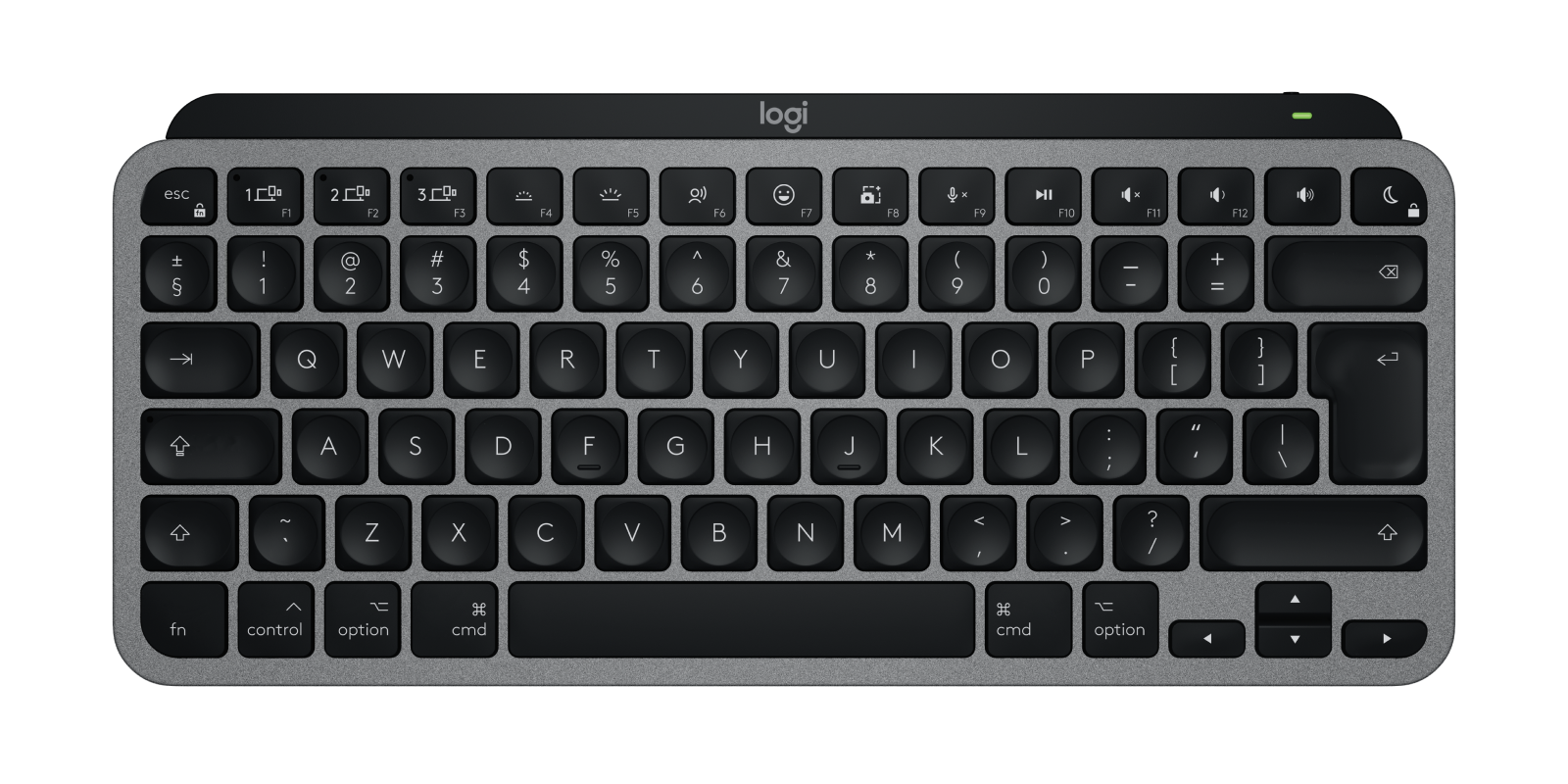 Logitech Master MX Keys Mini For Mac keyboard Home/Office Bluetooth QWERTY US International Black, Grey